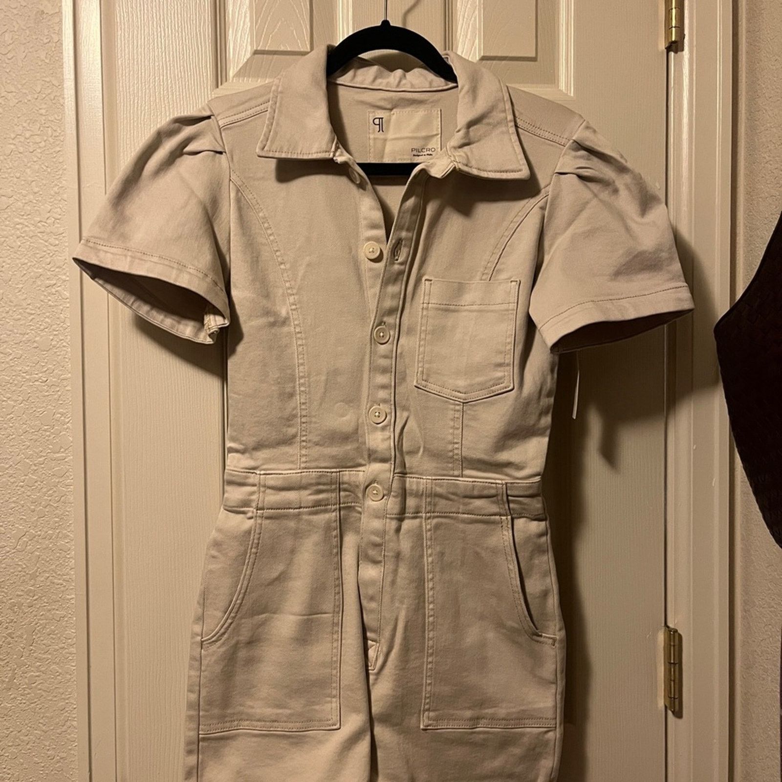 Anthropologie The Kit Utility Romper by Pilcro Anthropologie sz 2 Size 26" / US 2 / IT 38 - 6 Thumbnail