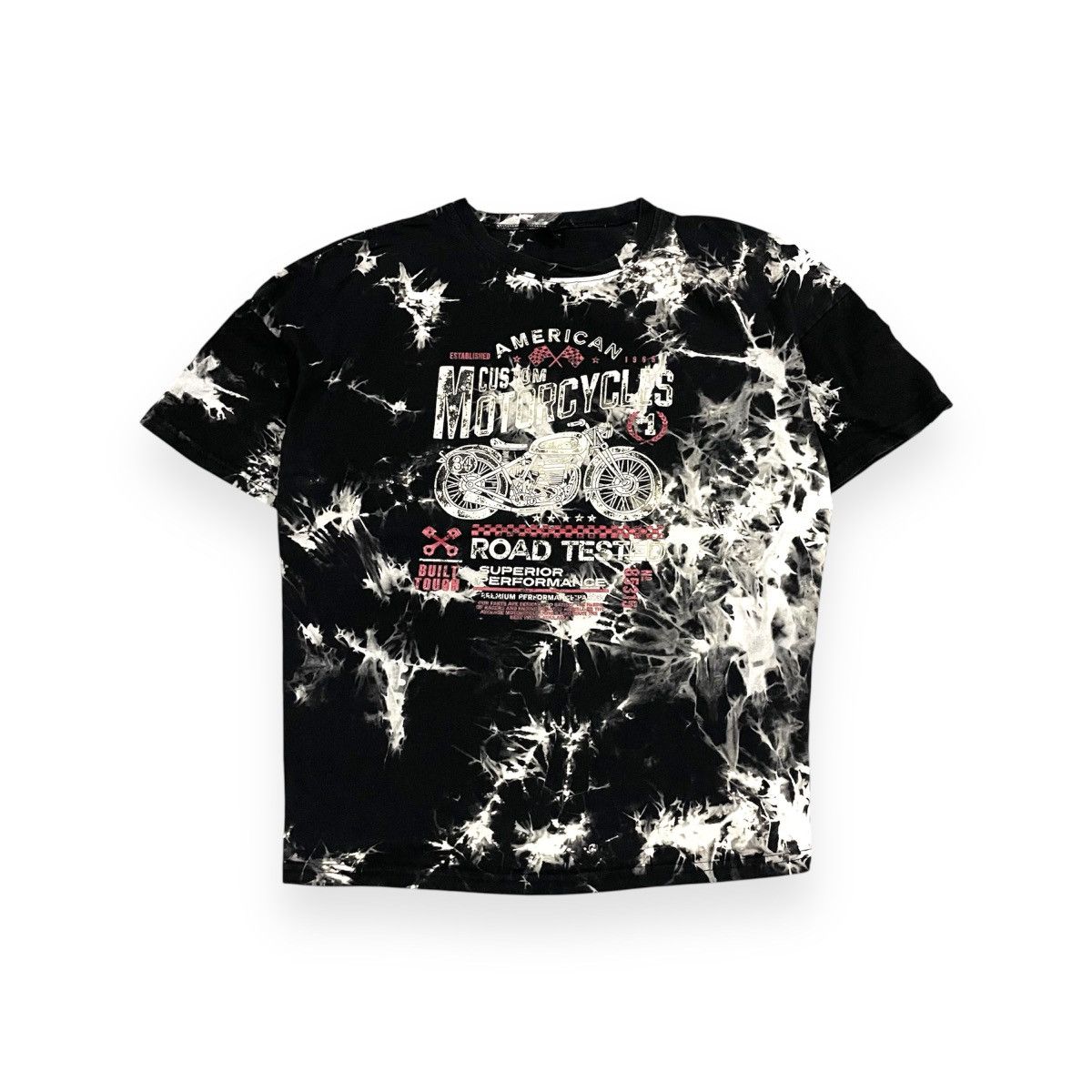 Vintage American Custom Motorcycles Motorbike Black Tie Dye Women's Size M / US 6-8 / IT 42-44 - 1 Thumbnail
