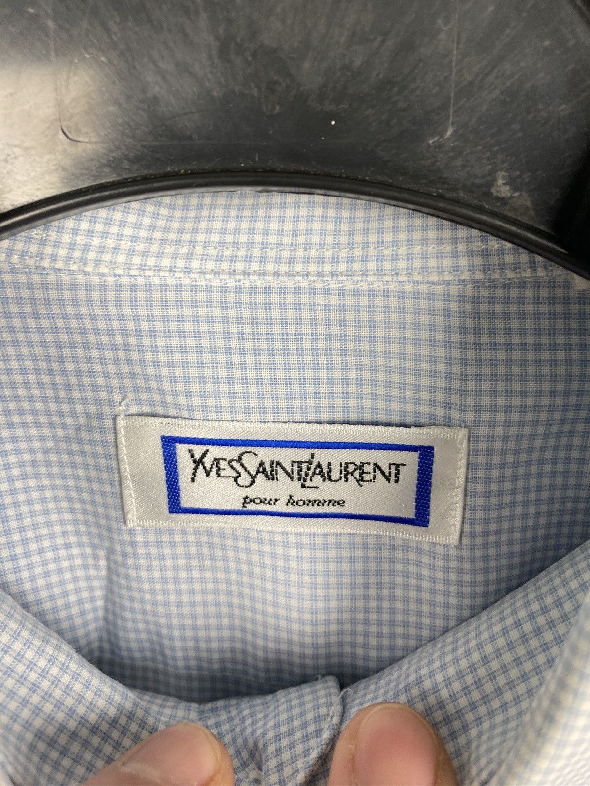 Yves Saint Laurent Mens Yves Saint Laurent Long Sleeve Shirt Button Up Size L Size US L / EU 52-54 / 3 - 6 Thumbnail