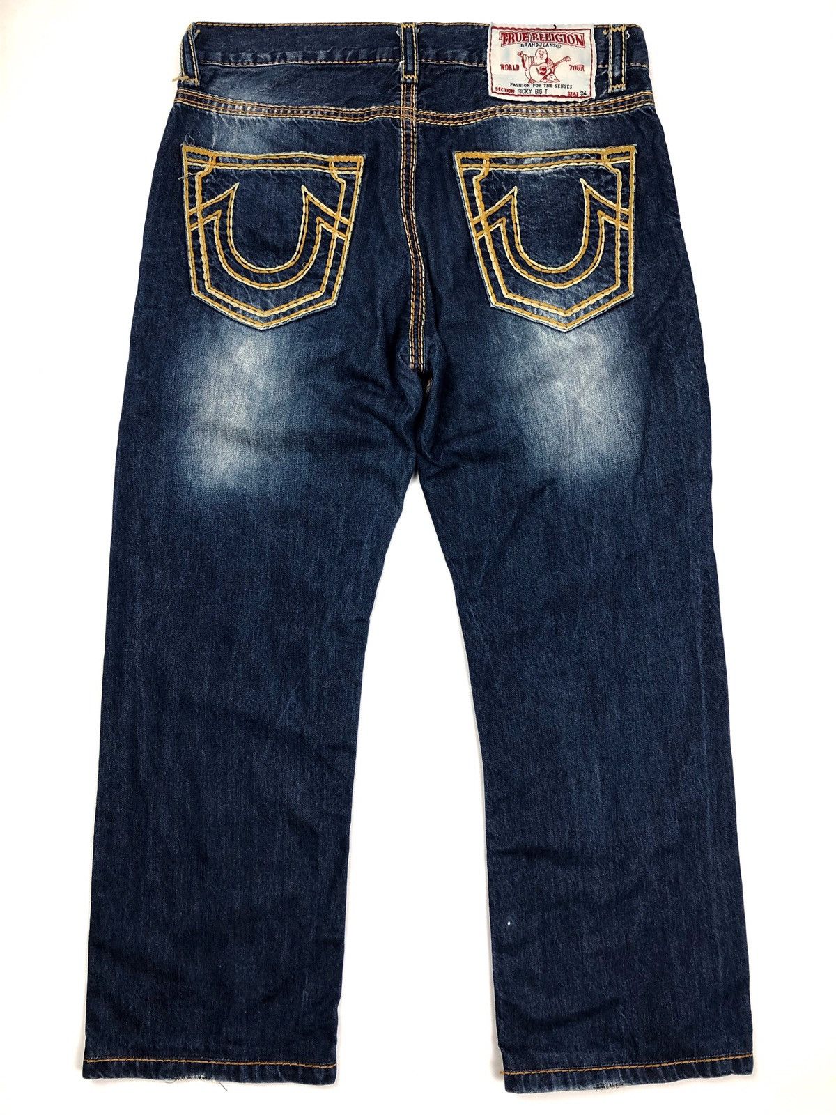 True Religion 🔥True Religion Baggy Y2K USA Blue Denim Pants | Grailed