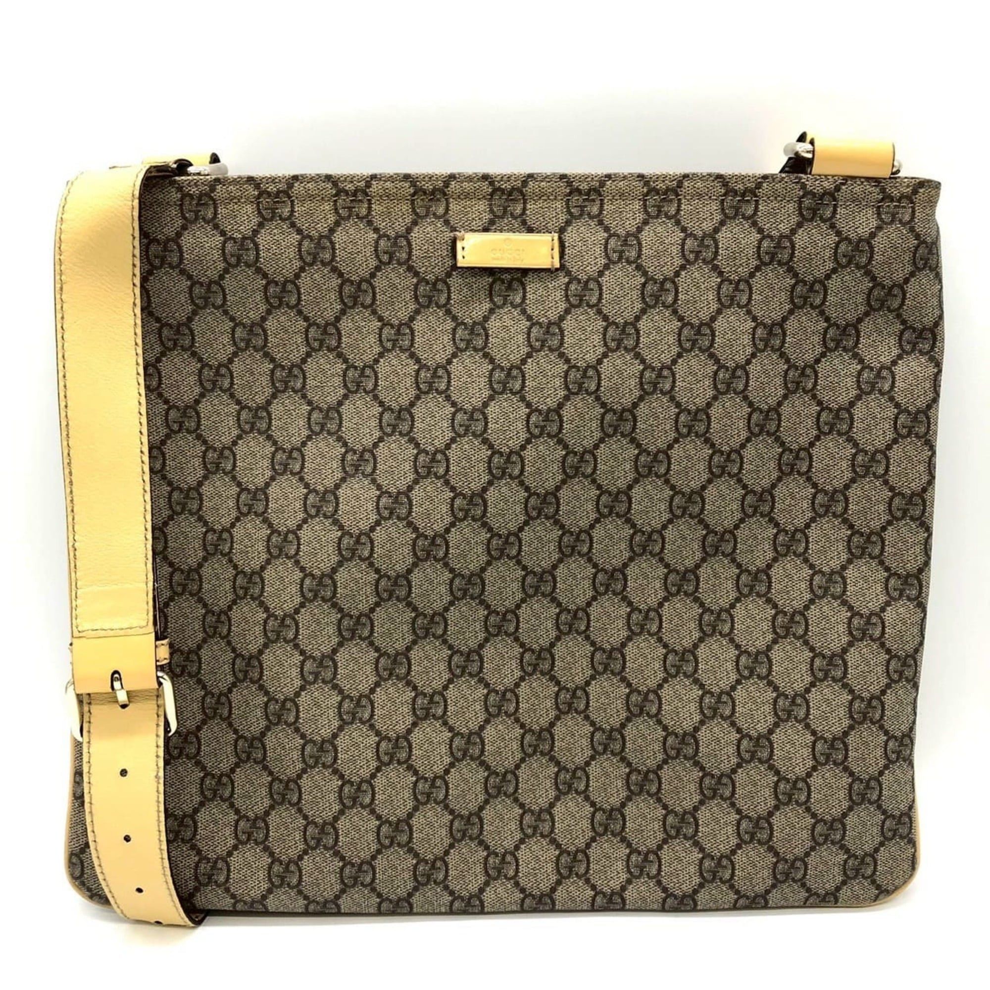 Gucci GUCCI 201446 GG Supreme Shoulder Bag, Yellow, Women's Size ONE SIZE - 1 Thumbnail