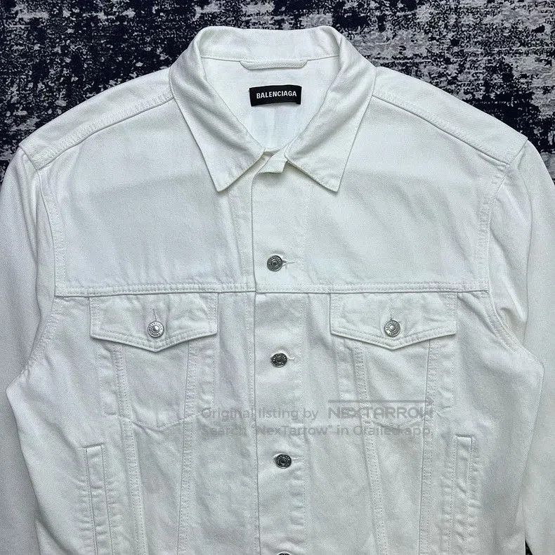 Balenciaga Balenciaga Back Logo Stonewash Denim Jacket. Size US L / EU 52-54 / 3 - 1 Thumbnail