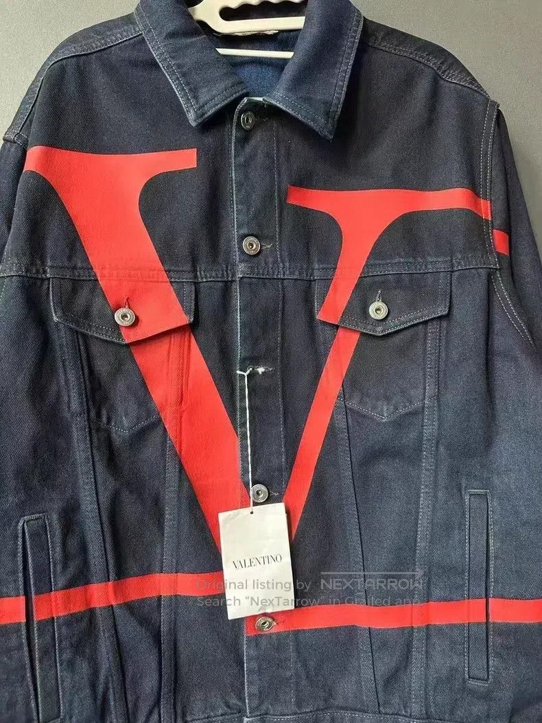 Valentino Valentino Big logo denim jacket jacket Size US S / EU 44-46 / 1 - 2 Thumbnail