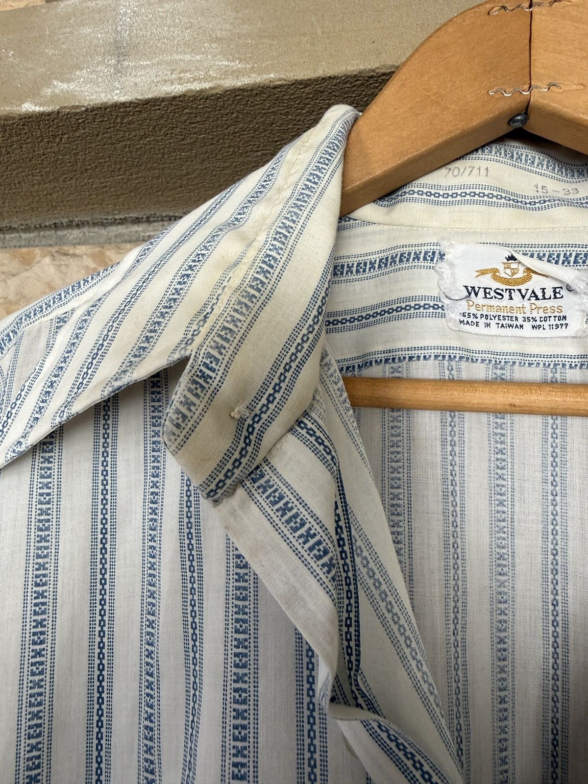 Vintage Vintage 70s Westvale Striped Button Up Collared Shirt Size US L / EU 52-54 / 3 - 3 Thumbnail