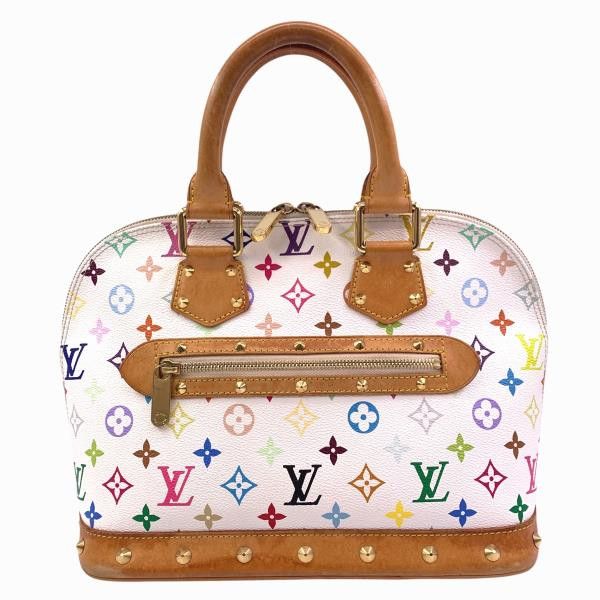 image of Louis Vuitton Alma Monogram Multicolor Handbag White, Women's