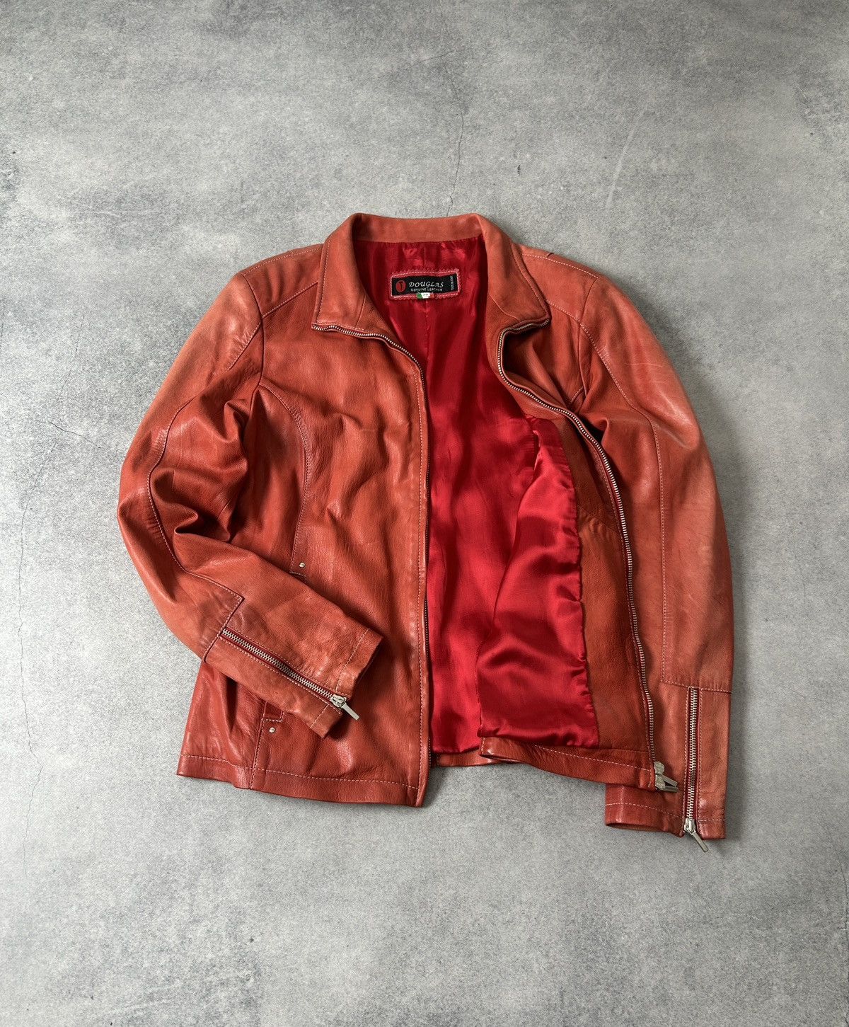 Genuine Leather Douglas Genuine Leather red women’s jacket y2k Size US M / EU 48-50 / 2 - 2 Thumbnail