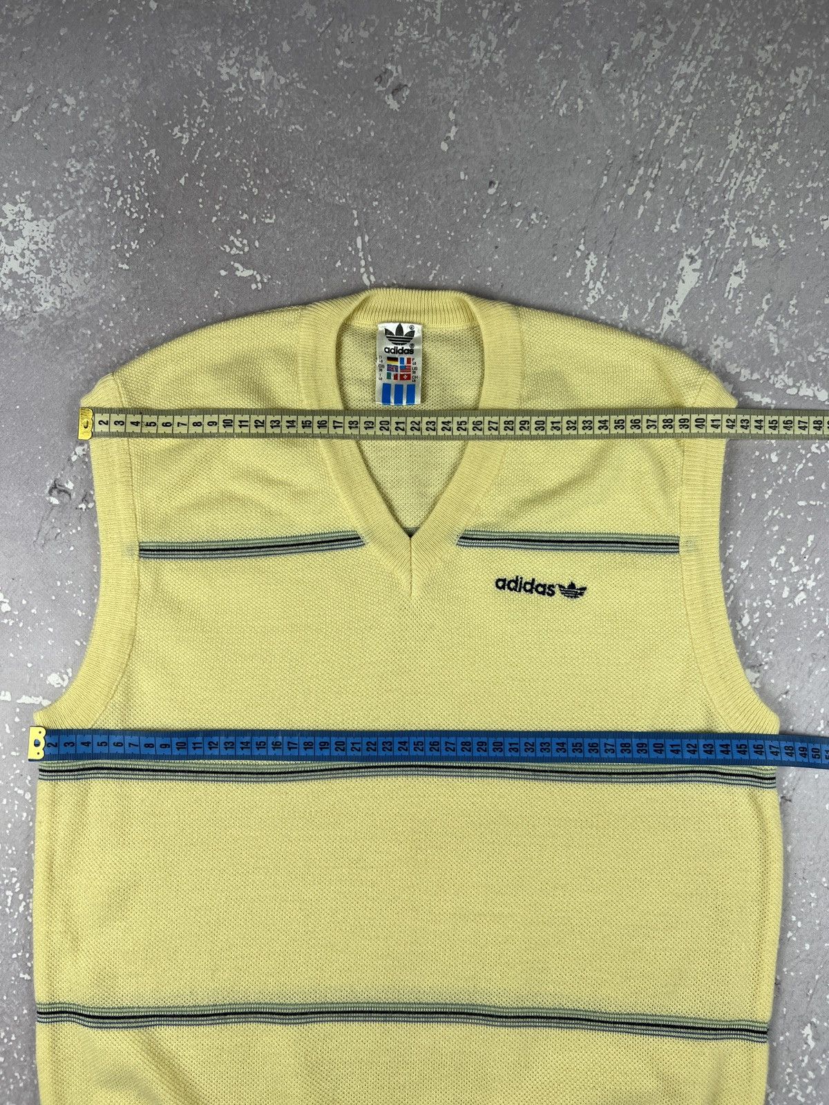 Adidas Vintage 80s 90s Adidas Wool Knit Sweater Vest West Germany Size US S / EU 44-46 / 1 - 7 Thumbnail