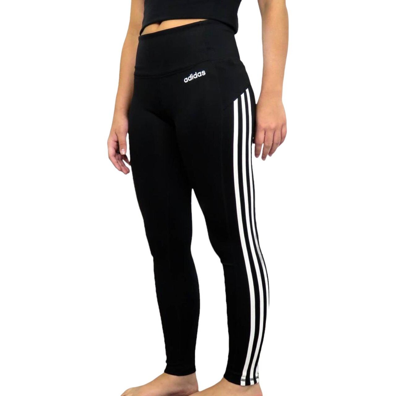 Adidas Adidas Climalite High Rise Triple Stripe Leggings Small Size 26" / US 2 / IT 38 - 1 Thumbnail