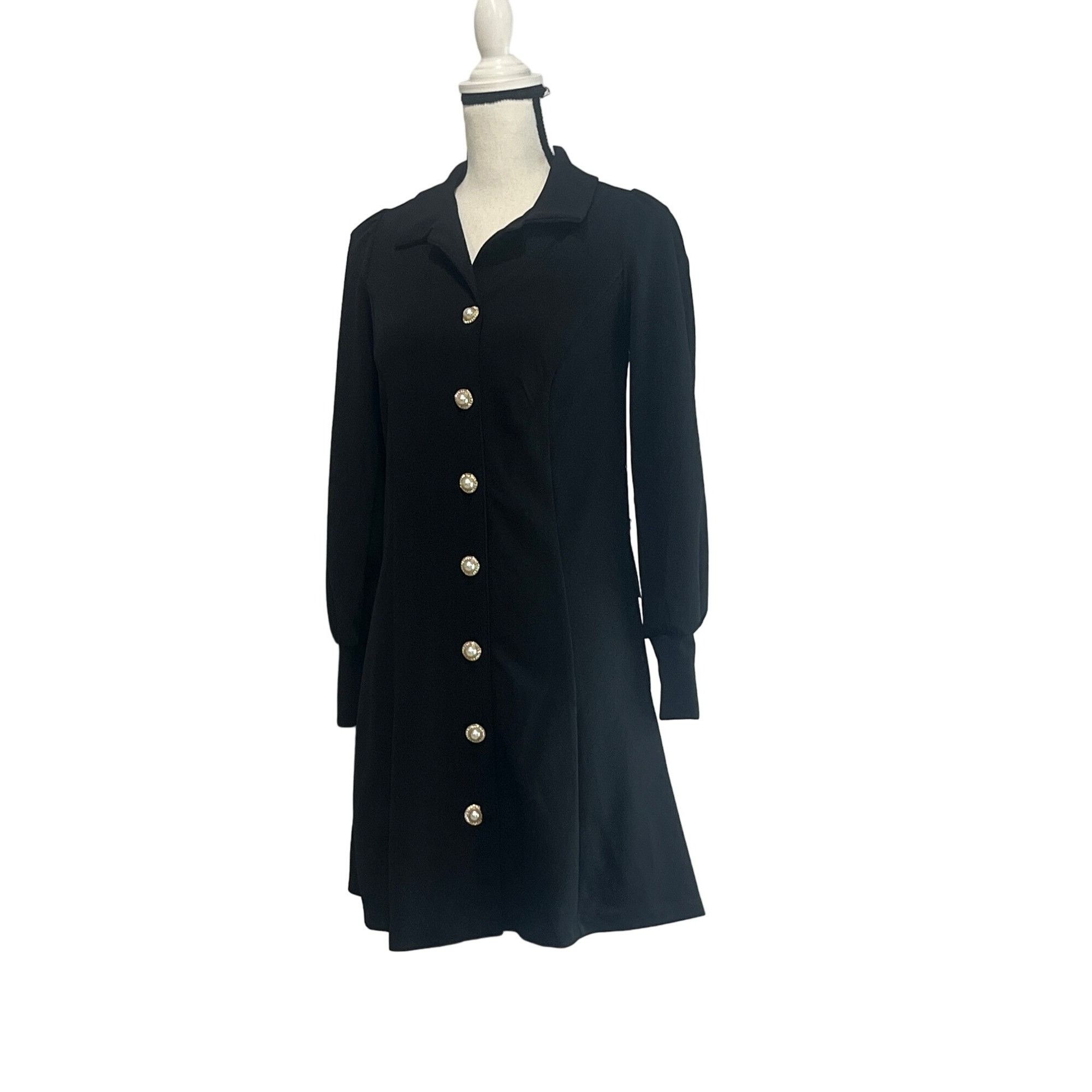 Other Marina Women’s Long Sleeve Fitted Mini Blazer Dress, Black, Size XS / US 0-2 / IT 36-38 - 13 Thumbnail