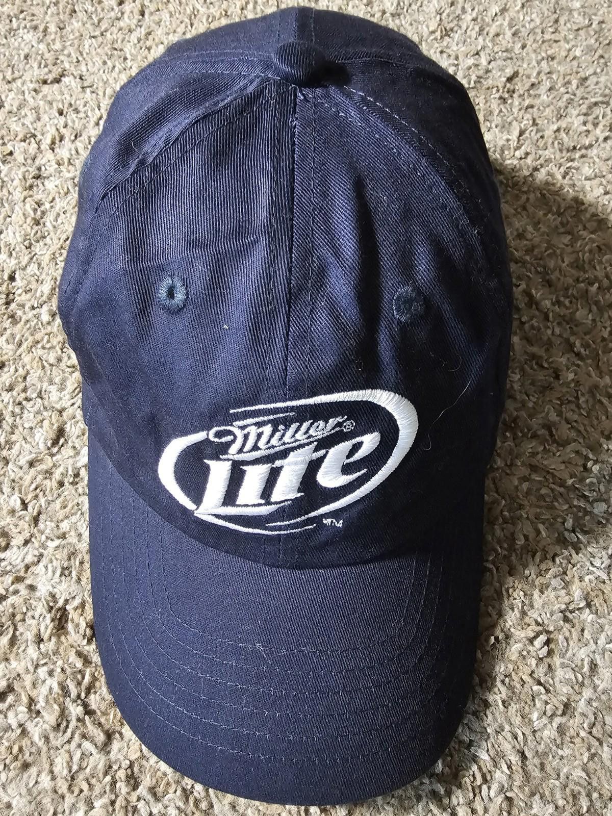 Peter Millar Miller Lite blue Adult Adjustable Baseball Strapback Hat Cap Size ONE SIZE - 2 Thumbnail