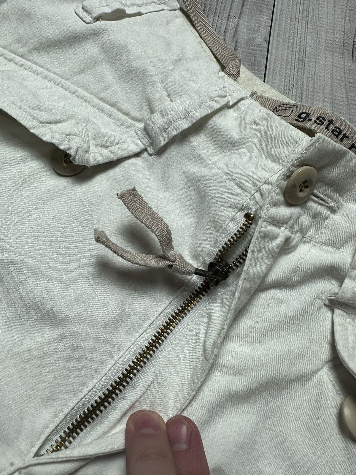 G-Star Vintage Raw G-Star cargo pants zip white rare size 30/34 Size US 30 / EU 46 - 8 Thumbnail