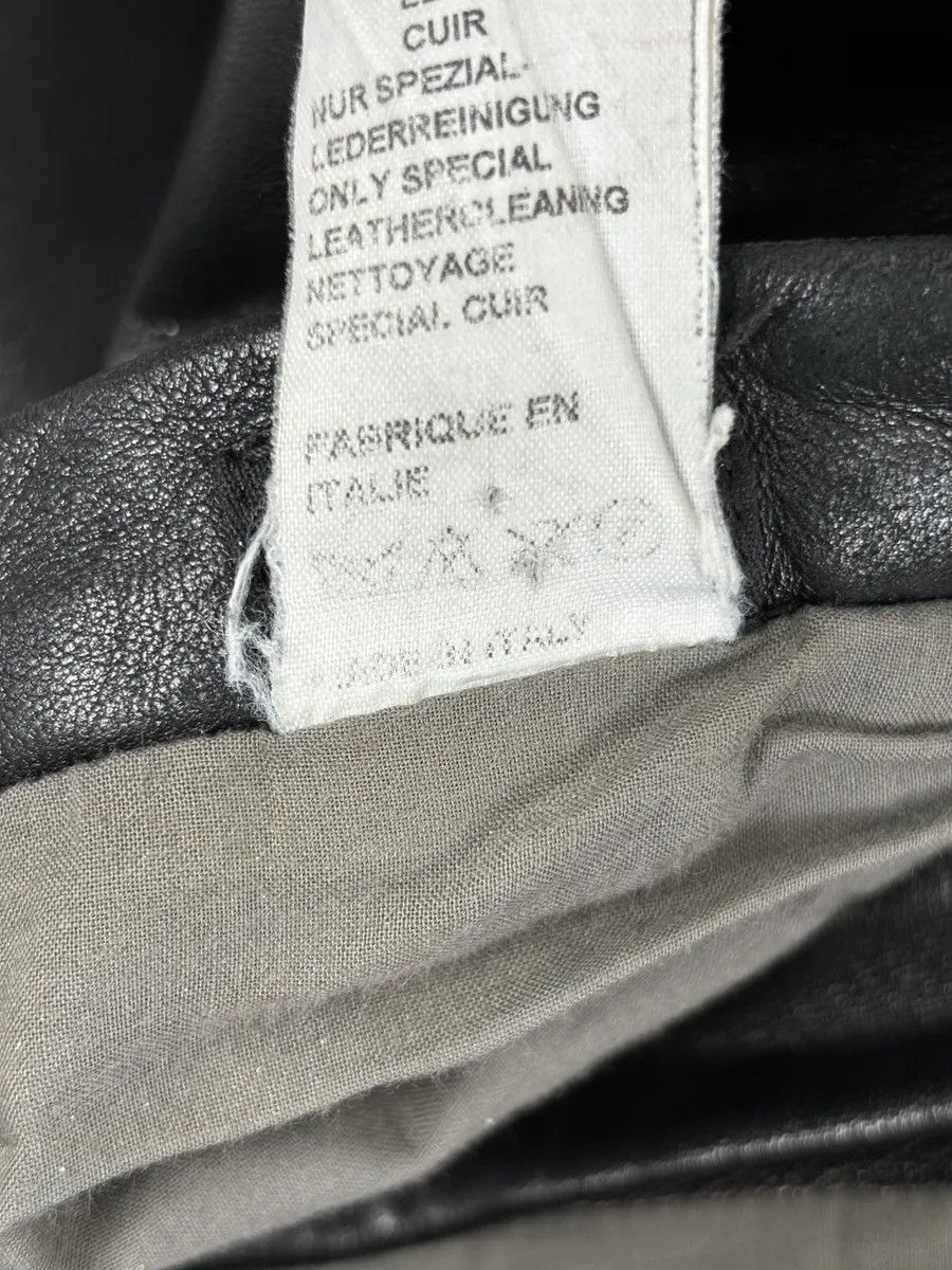 Jil Sander Jil Sander Black Leather Premium Biker Pants Size US 31 - 11 Thumbnail