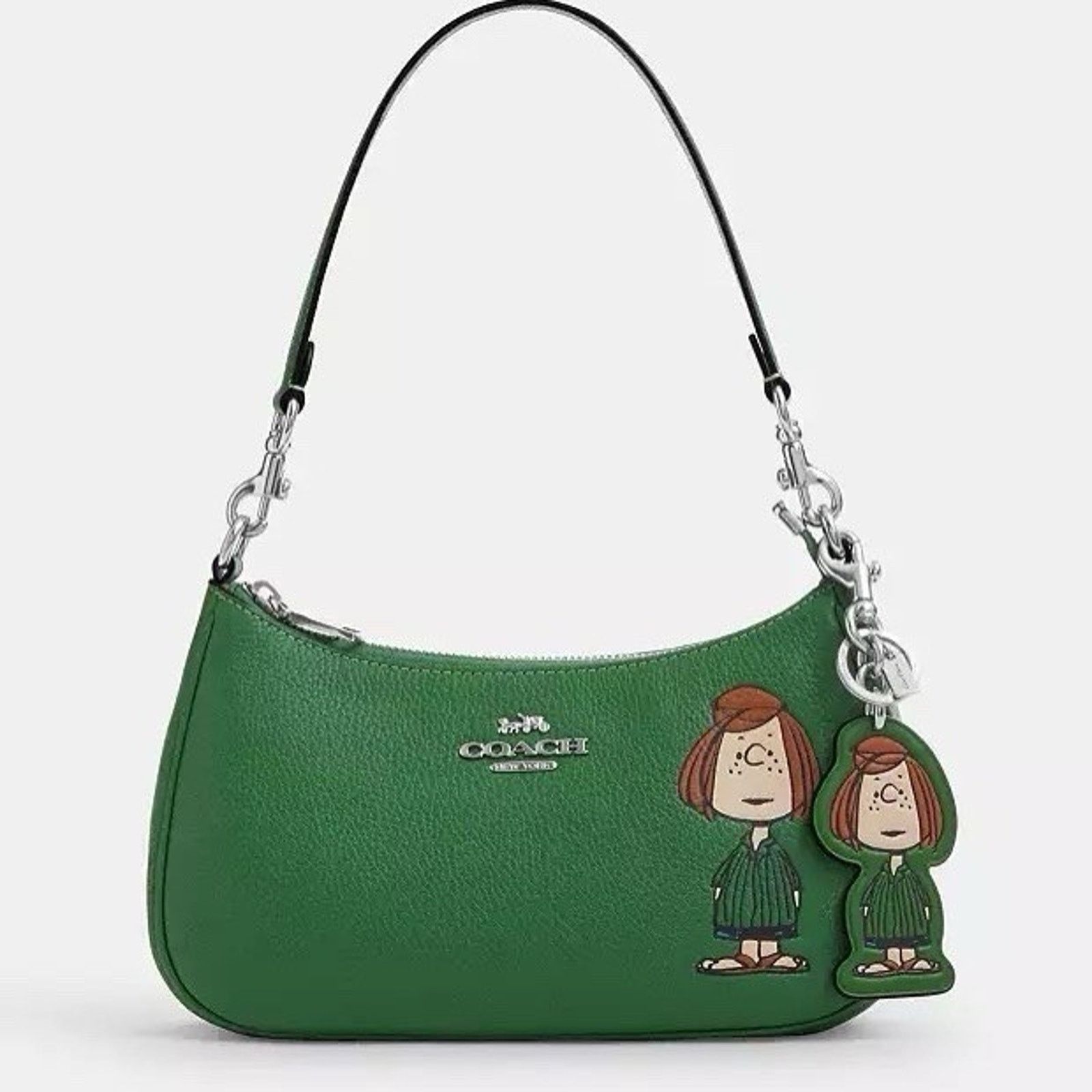 Coach NWT Coach x Peanuts Patty Bag Charm CBG57 Kelly Green Multi Size ONE SIZE - 6 Thumbnail