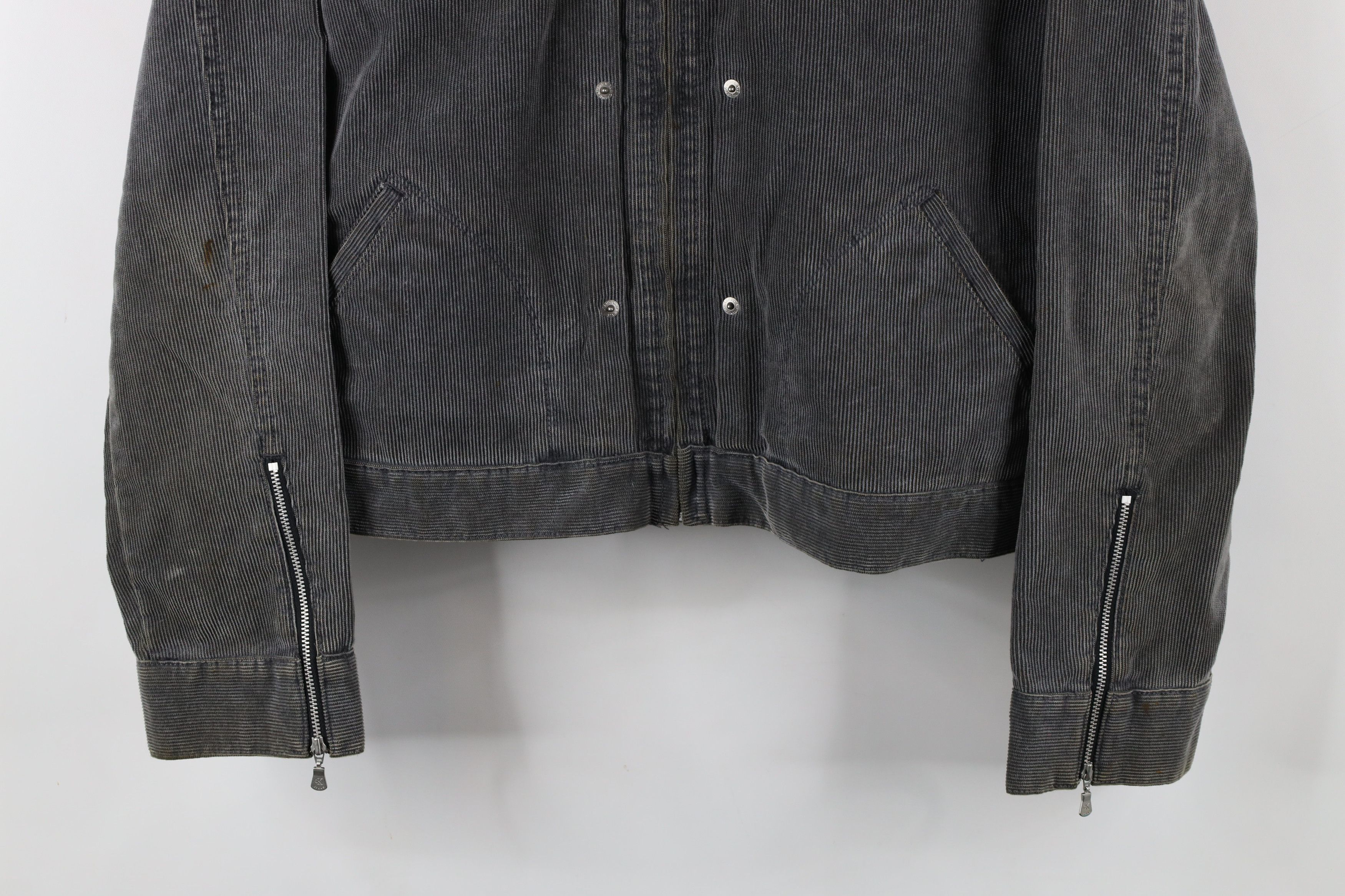 Calvin Klein × Vintage Vintage 90s Calvin Klein Corduroy Cafe Racer Bomber Jacket Size XL / US 12-14 / IT 48-50 - 3 Thumbnail