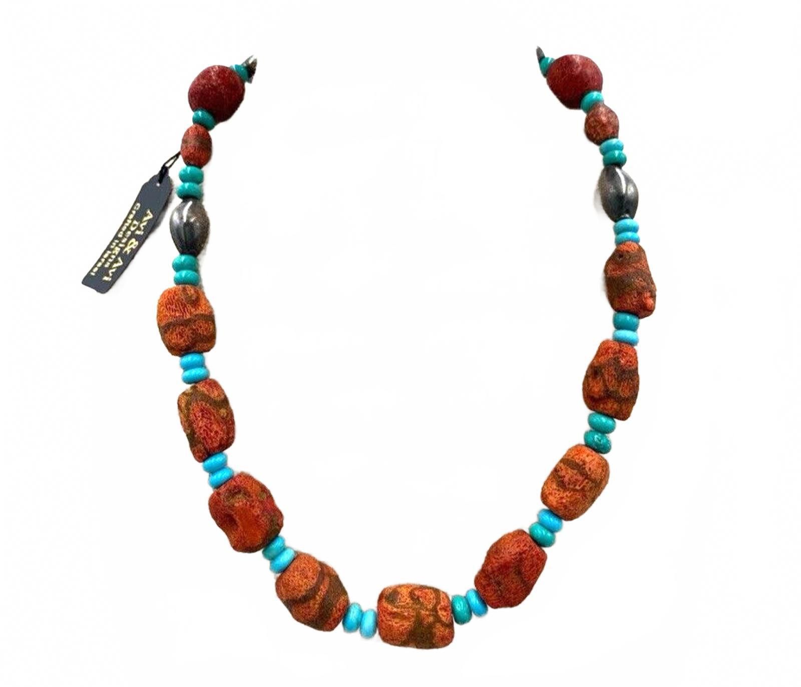 Other Avi Soffer Israel 925 Silver Turquoise Coral Necklace NWT Size ONE SIZE - 7 Thumbnail
