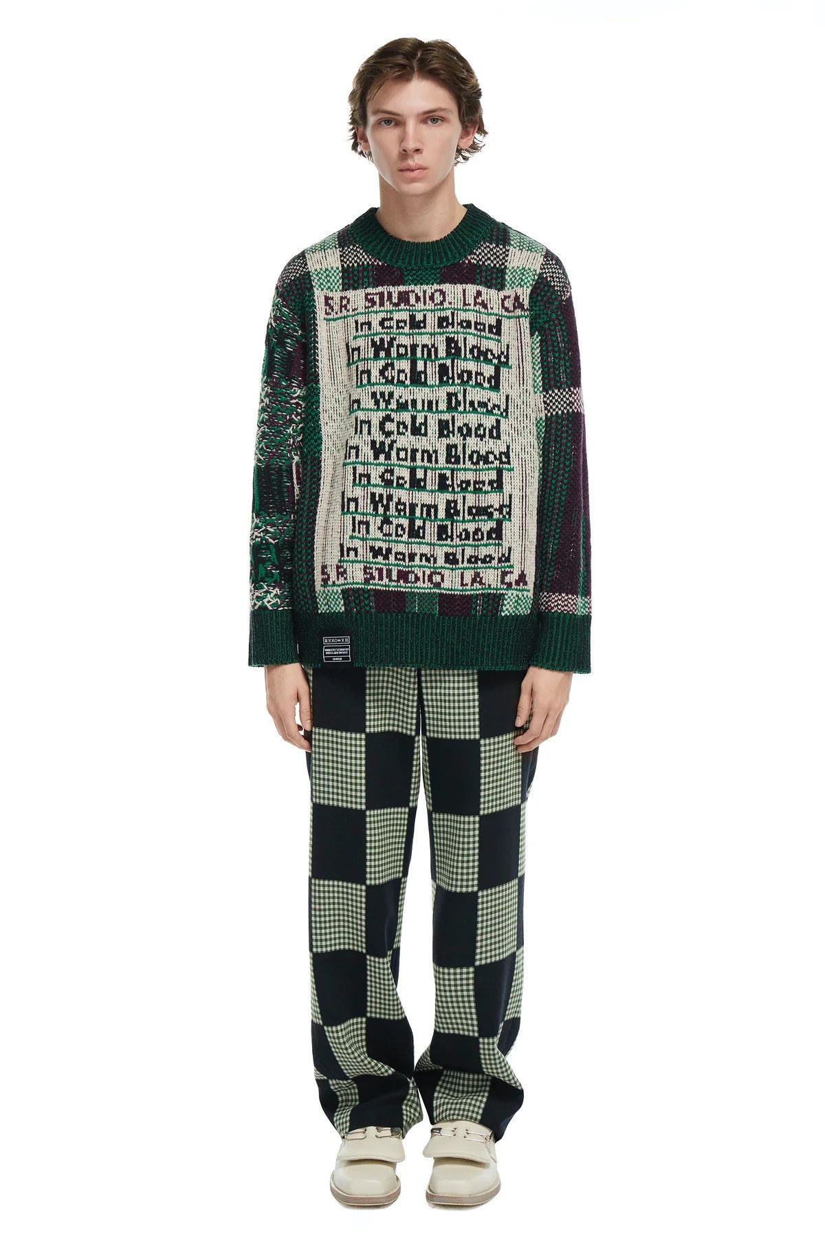 Sterling Ruby S.R. Studio Float Jacquard Crewneck Sweater Size US S / EU 44-46 / 1 - 7 Thumbnail