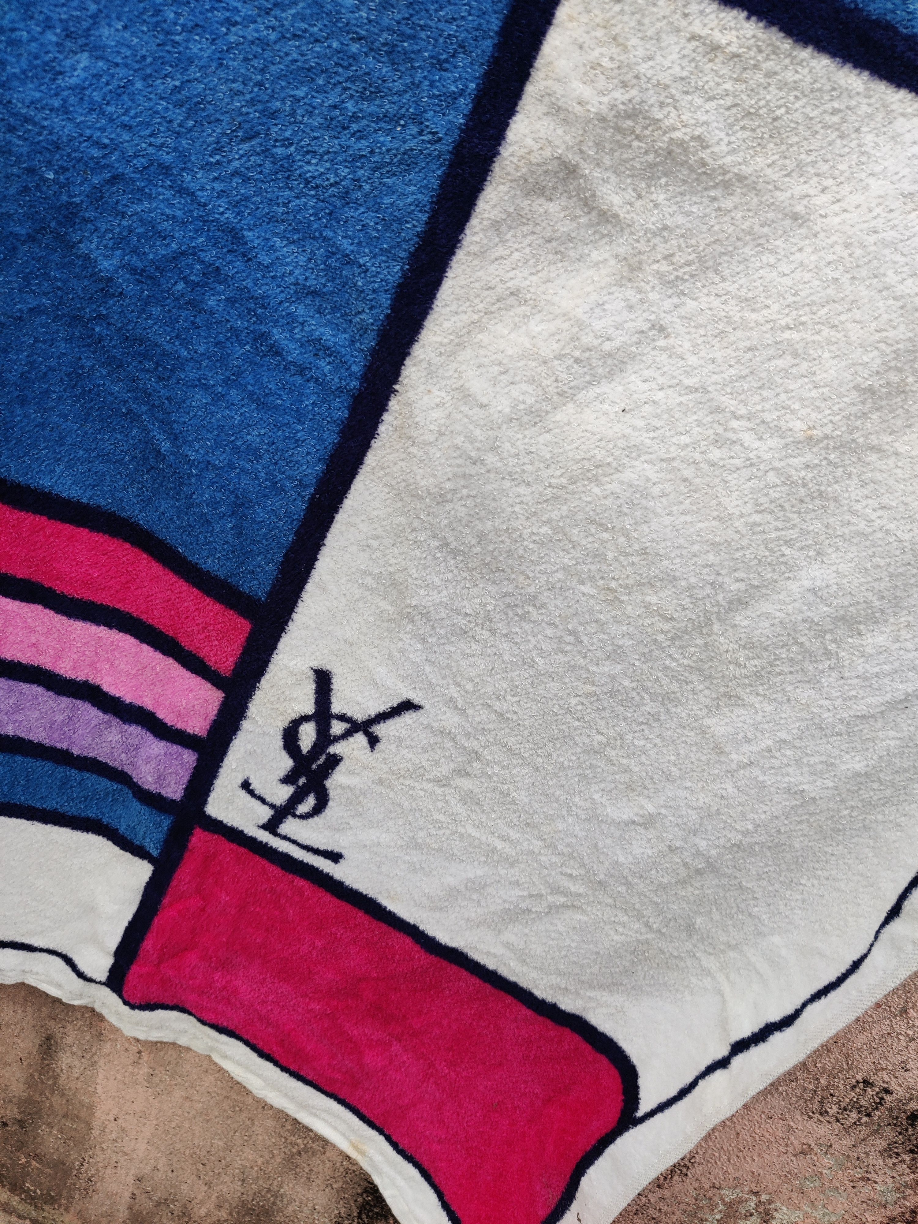 Vintage Vintage Yves Saint Lauren YSL Multicolour Towel Size ONE SIZE - 10 Thumbnail