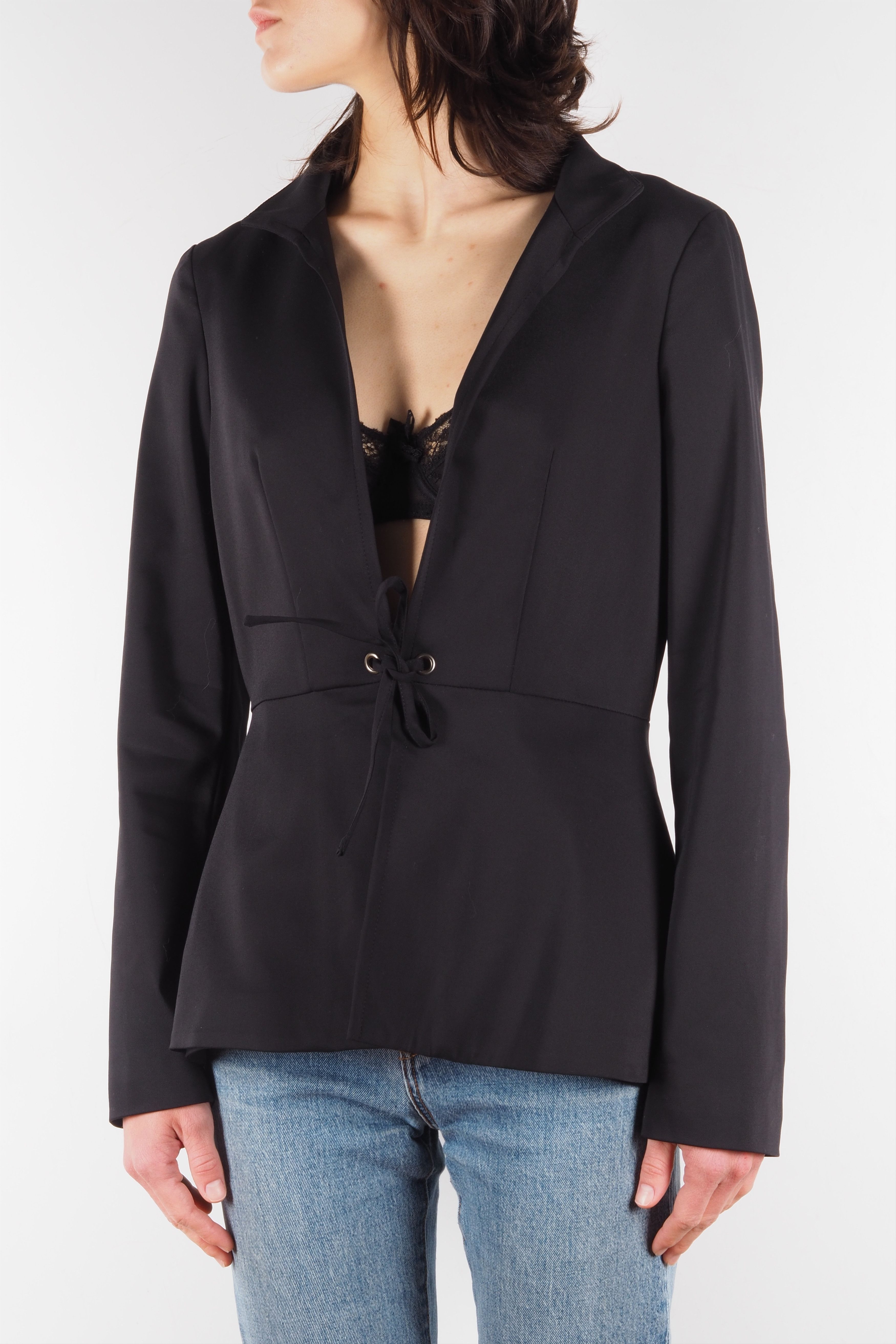 Sarah Pacini Sarah Pacini Avantgarde Black Jacket Size M / US 6-8 / IT 42-44 - 2 Thumbnail