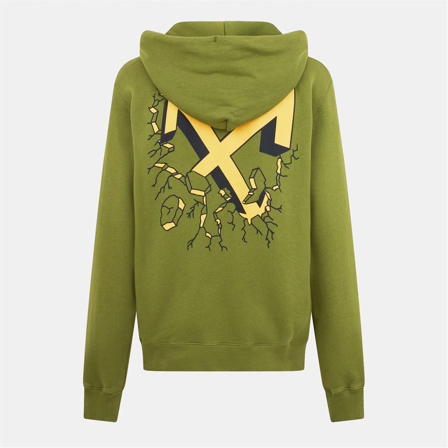 Off-White o1g2r1mq0226 Cartoon Arrows Slim Fit Hoodie In Green Size US XXL / EU 58 / 5 - 2 Thumbnail