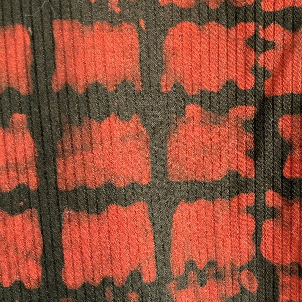 Vintage MIM Made in Marrakesh Cotton Tunic Blouse Red & Black Oversi Size ONE SIZE - 16 Thumbnail