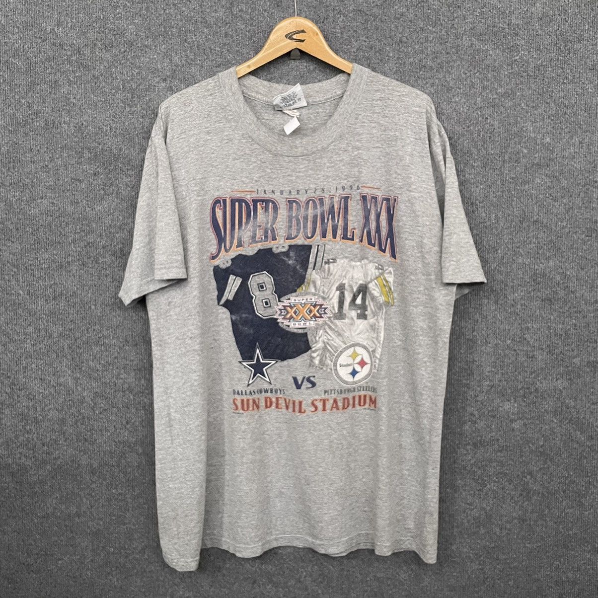 NFL × Vintage 1996 Super Bowl Dallas Cowboys vs Pittsburgh Steelers Tee Size US L / EU 52-54 / 3 - 1 Thumbnail