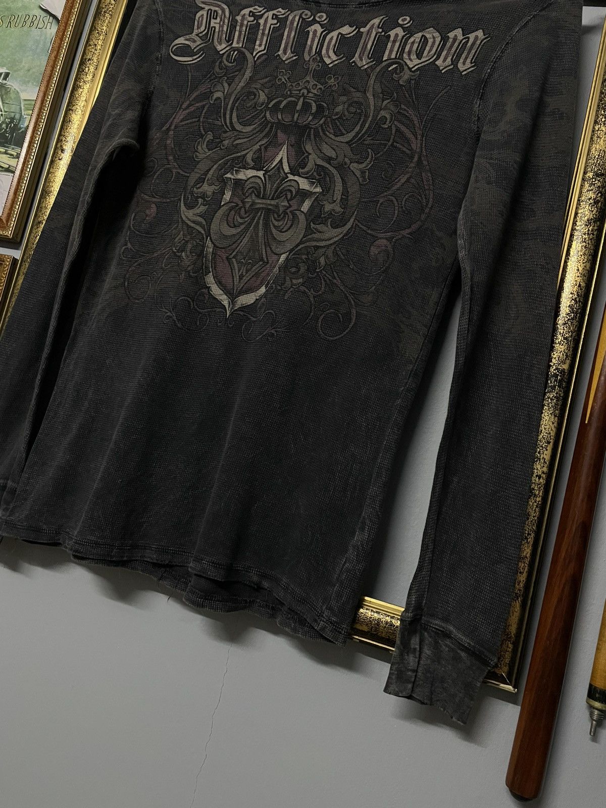 Affliction Vintage 1990s Designer Affliction Life Fast Die Young Skull Size US M / EU 48-50 / 2 - 8 Thumbnail