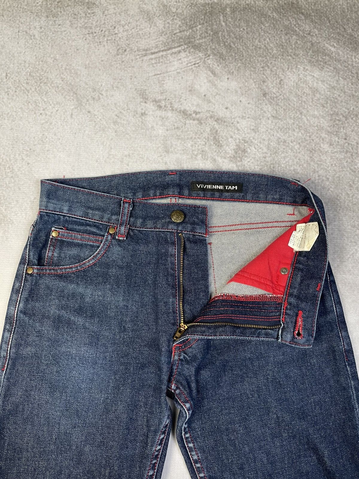 Vivienne Tam 2000s Vivienne Tam Dragon Embroidered Denim Size 25" / US 0 / IT 36 - 10 Thumbnail