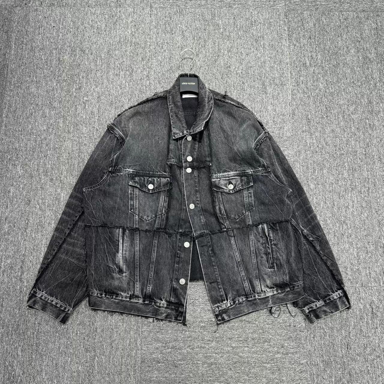 Balenciaga Balenciaga Patchwork Cut Denim Jacket Size US S / EU 44-46 / 1 - 1 Thumbnail