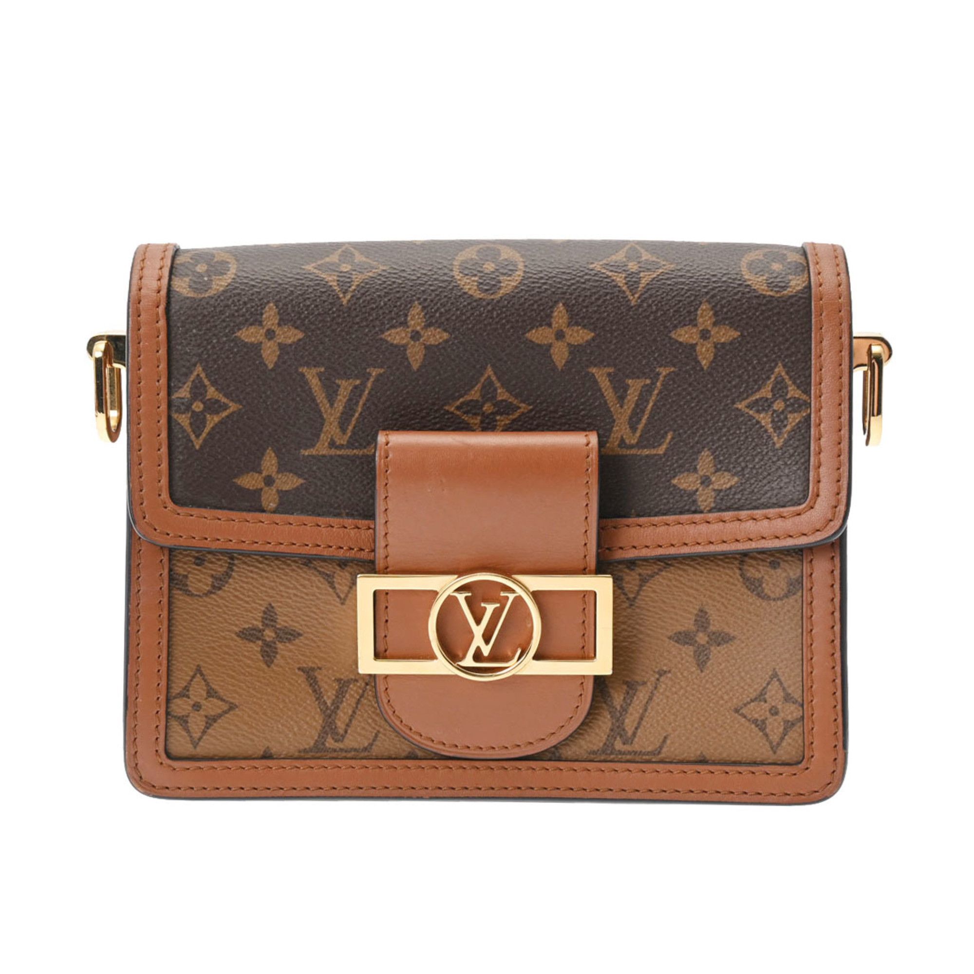 LOUIS VUITTON Mini Dauphine Monogram Reverse Canvas Shoulder Handbag M45959