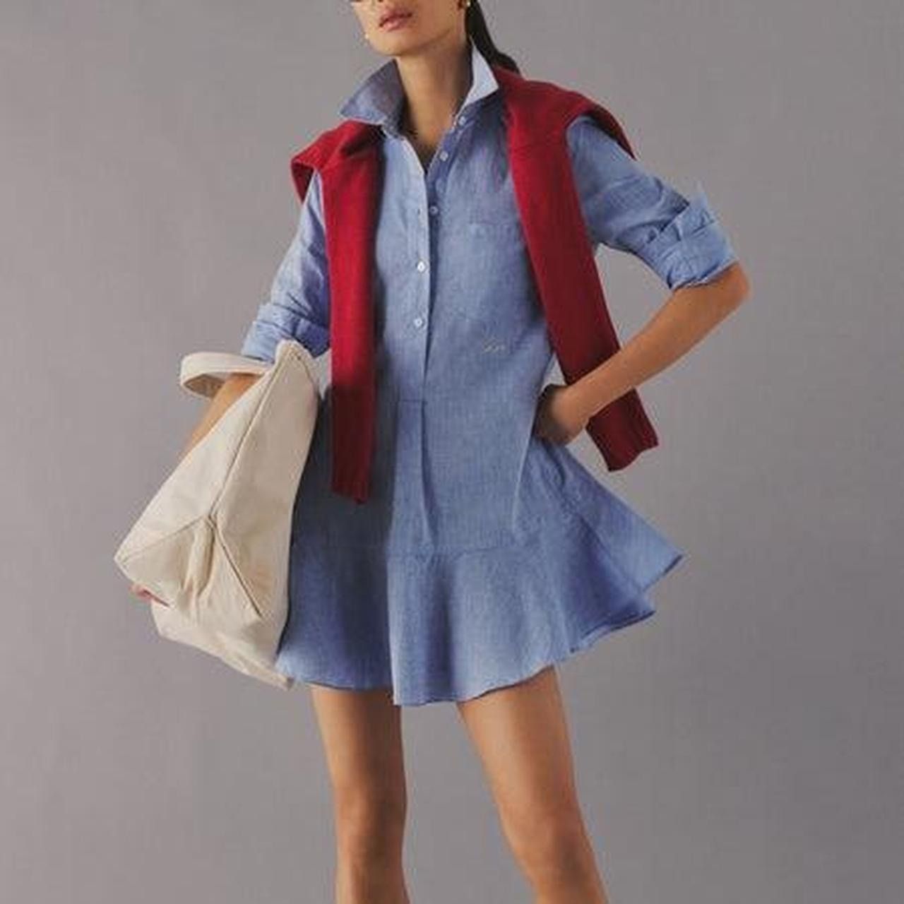 Other Tuckernuck Chambray Callahan Shirt Dress Long Sleeve Size L / US 10 / IT 46 - 1 Thumbnail