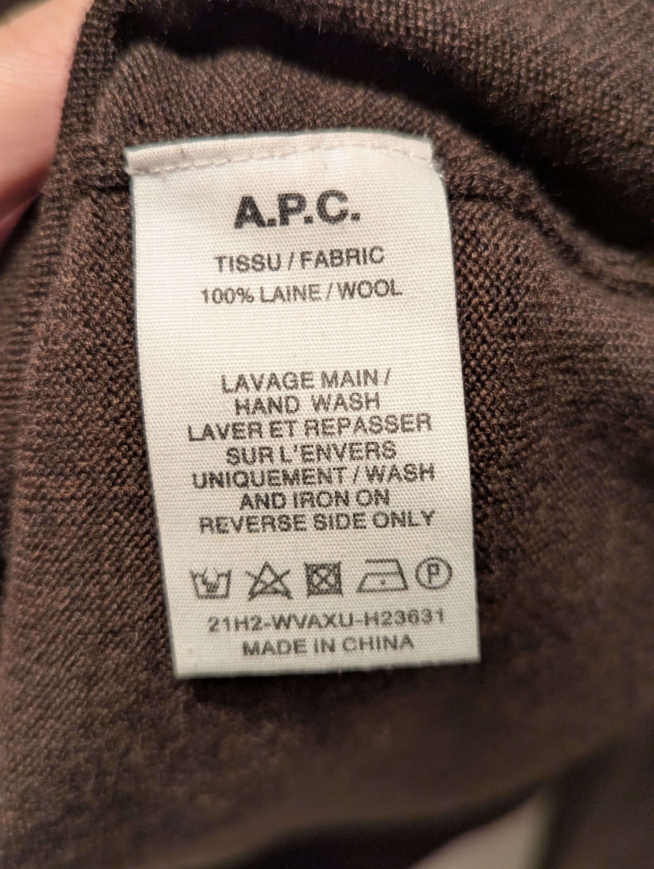 A.P.C. Brown Wool Turtleneck Size US S / EU 44-46 / 1 - 4 Thumbnail