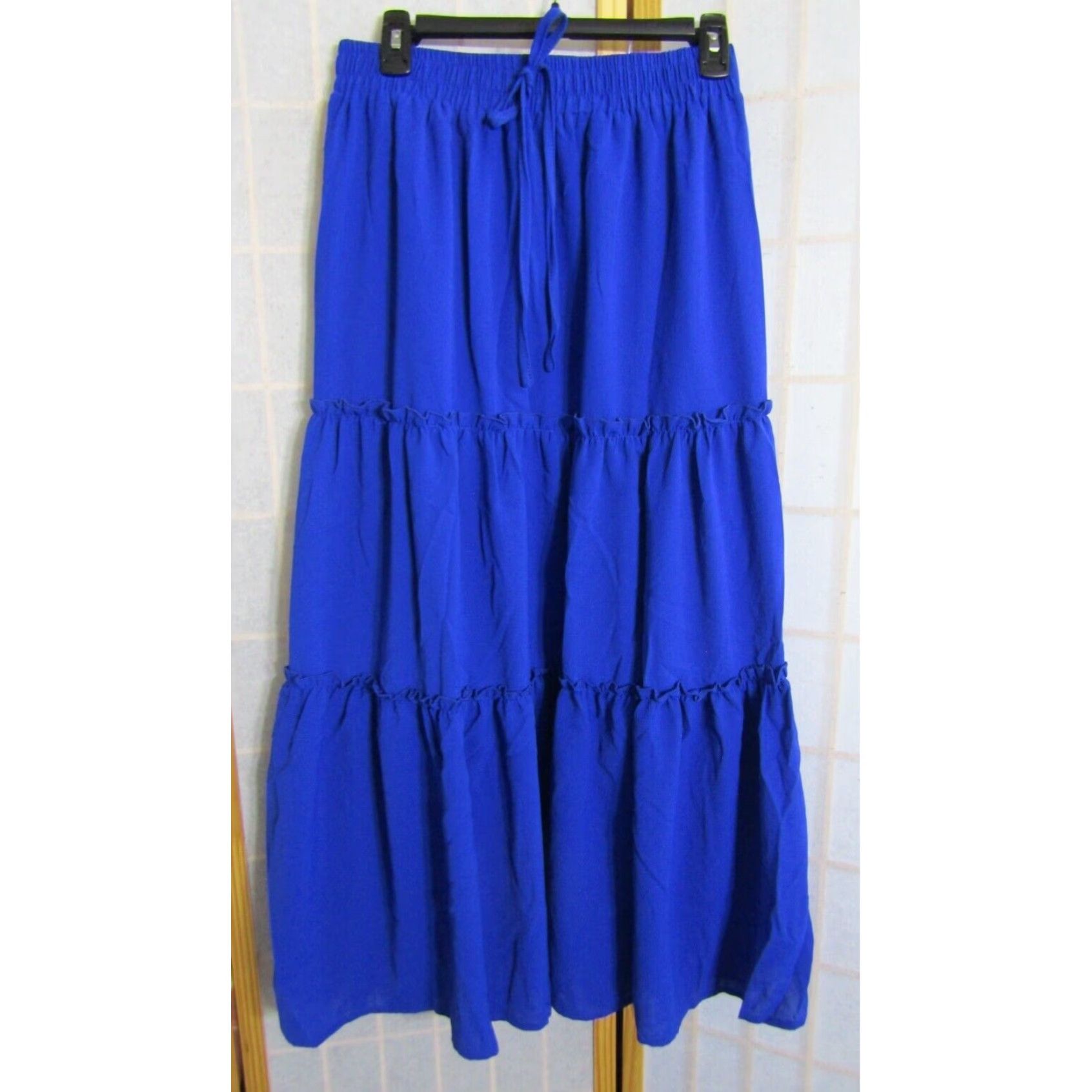 Royal blue high waisted maxi skirt sales