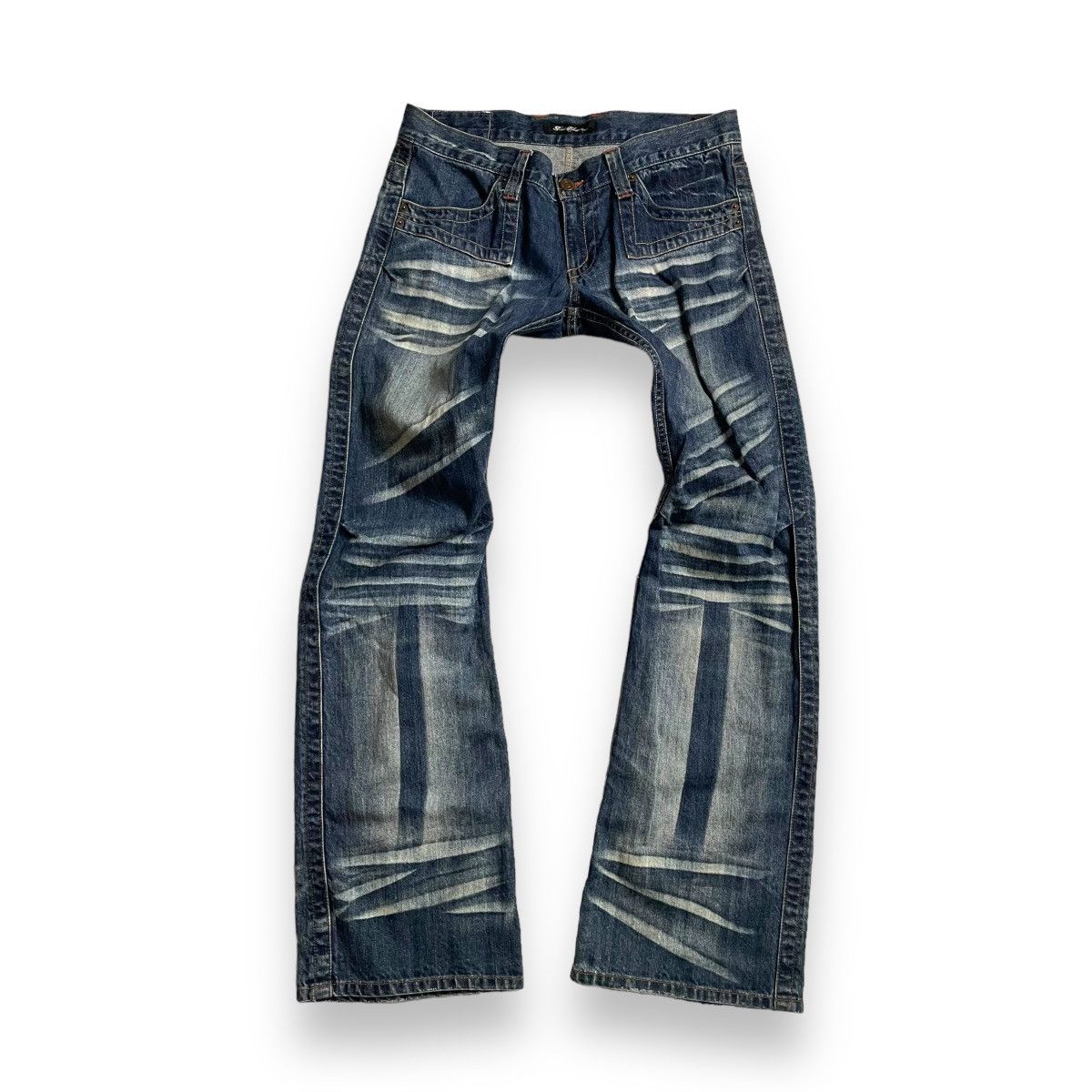 If Six Was Nine 🇯🇵 ROOT THREE WASHED DENIM FLARE DENIM PANTS Size US 33 - 3 Thumbnail