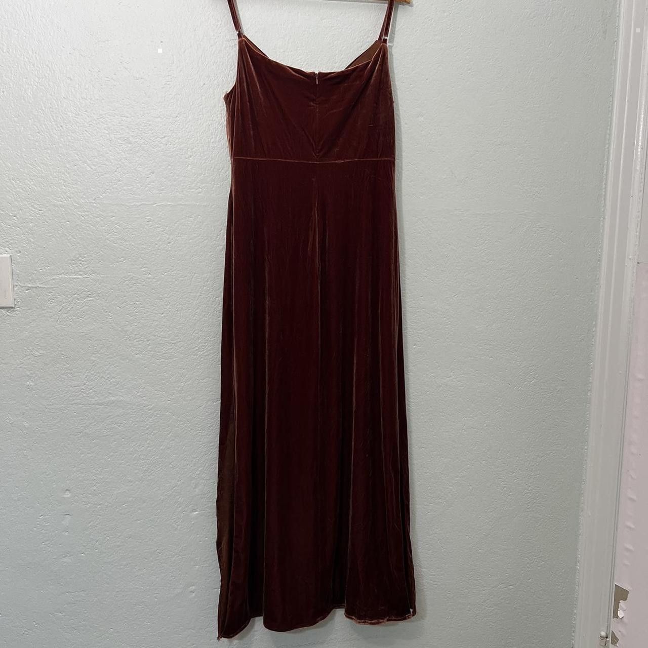 Other Revelry Skye terracotta velour velvet bridesmaids dress Size XXL / US 16-18 / IT 52-54 - 2 Thumbnail