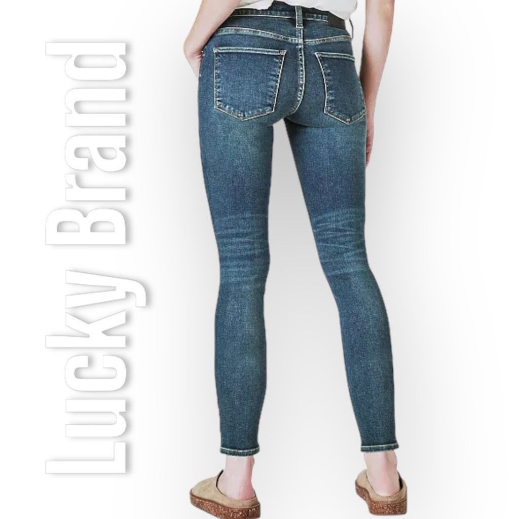 Lucky Brand Ava Skinny Mid-Rise Jeans, Light Fading Blue Den