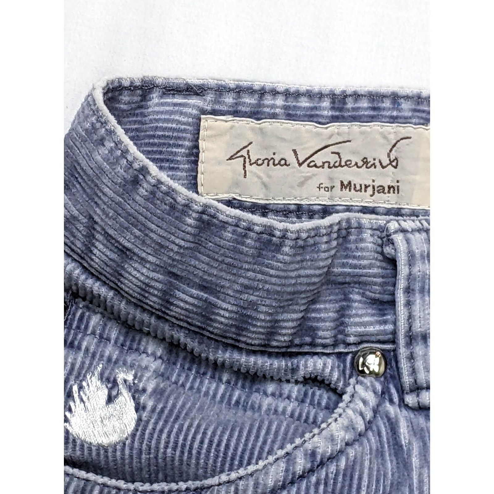 Gloria Vanderbilt Gloria Vanderbilt Murjani Jeans Vtg Womens Size 14 Gray Corduroy Bootcut High Size 29" - 5 Thumbnail