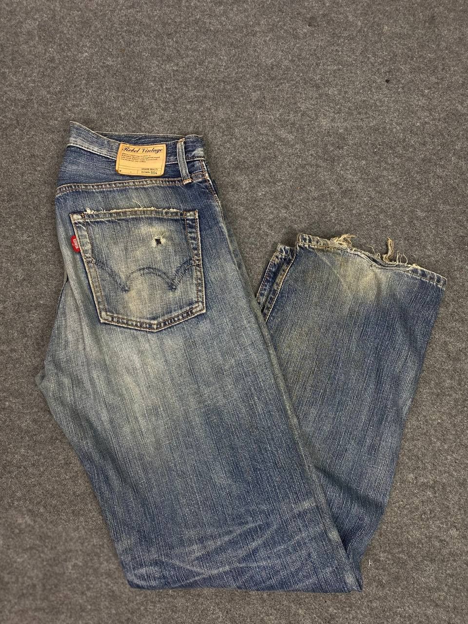 Edwin vintage edwin rebel vintage distressed denim missing button Size US 33 - 2 Thumbnail