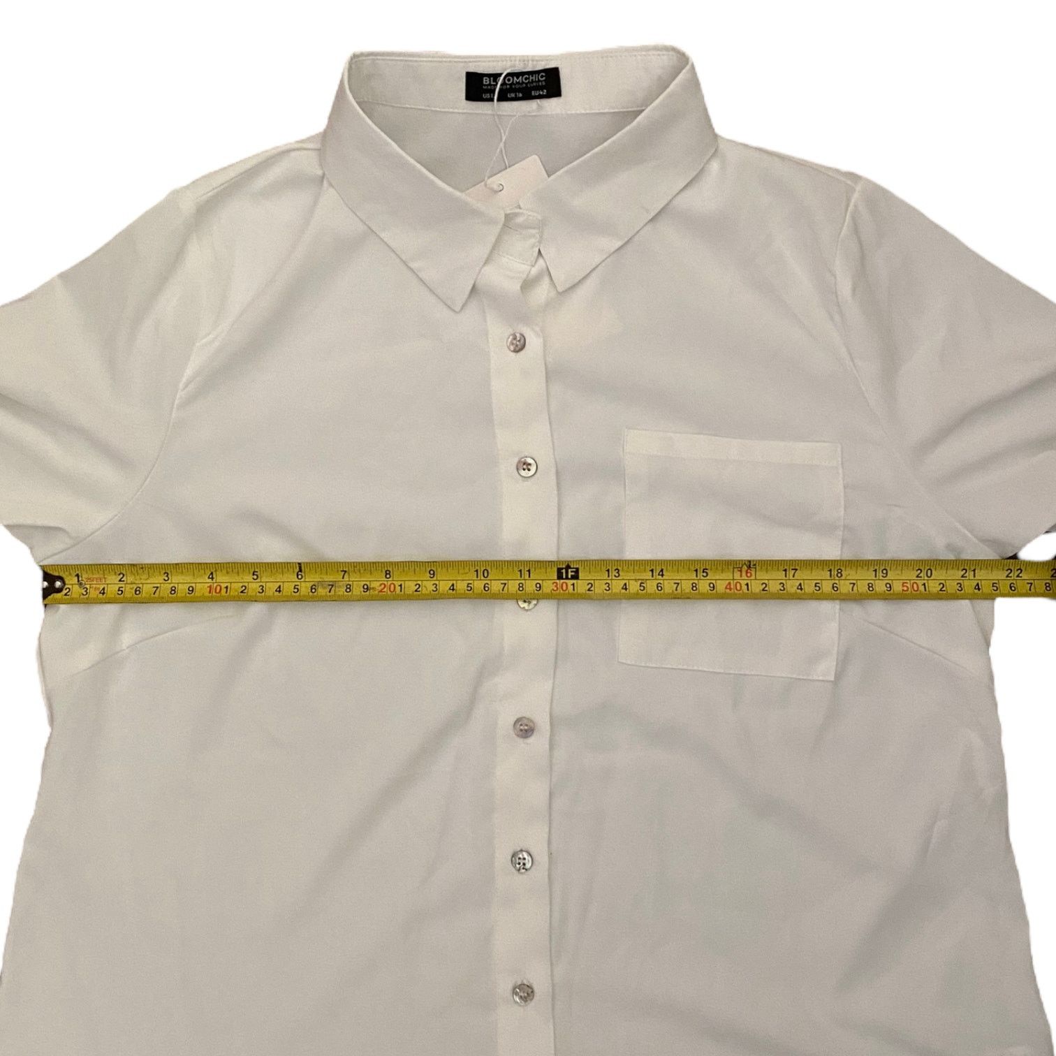 Other BloomChic White Long Sleeve Collared Shirt Size 12 NEW Size XL / US 12-14 / IT 48-50 - 6 Thumbnail