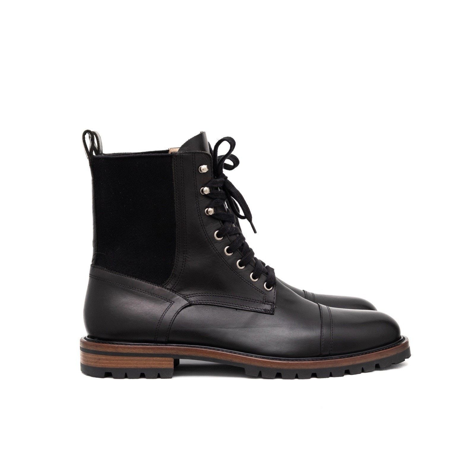 Dries Van Noten 1.3k.$ Dries Van Noten Men's Black Leather Cap-Toe Boot US11 Size US 11 / EU 44 - 7 Thumbnail