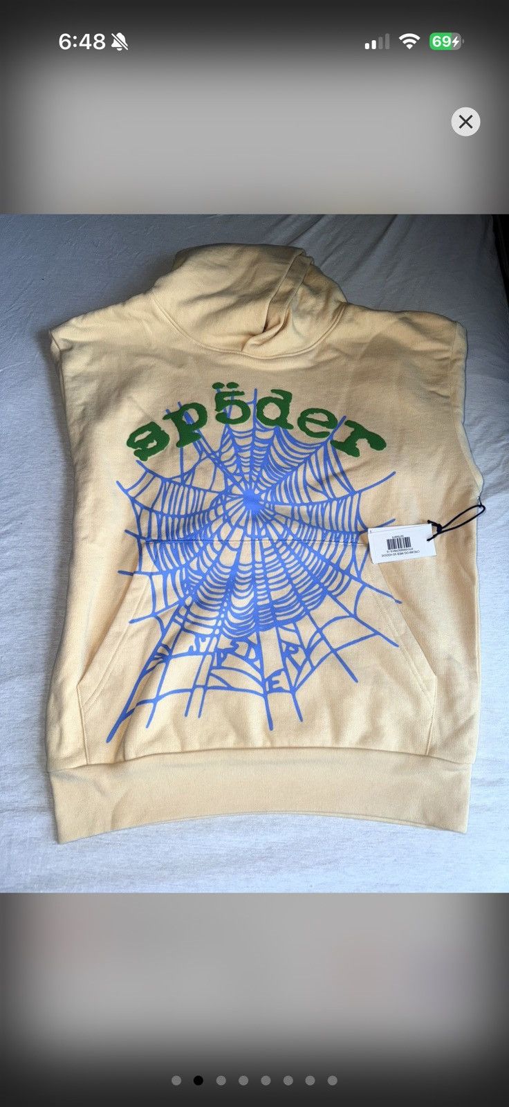 Sp5der Sp5der Cream OG Web V2 Hoodie Size US S / EU 44-46 / 1 - 2 Thumbnail