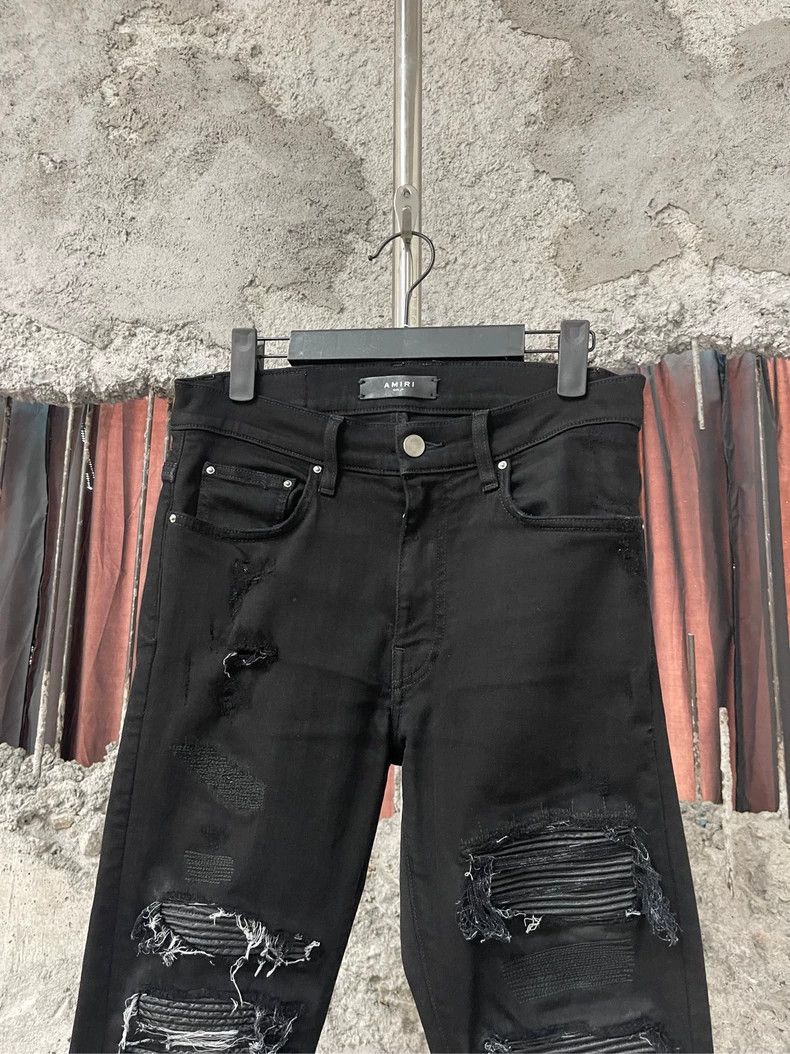 Amiri Amiri MX1 leather patched jeans Size US 29 - 2 Thumbnail