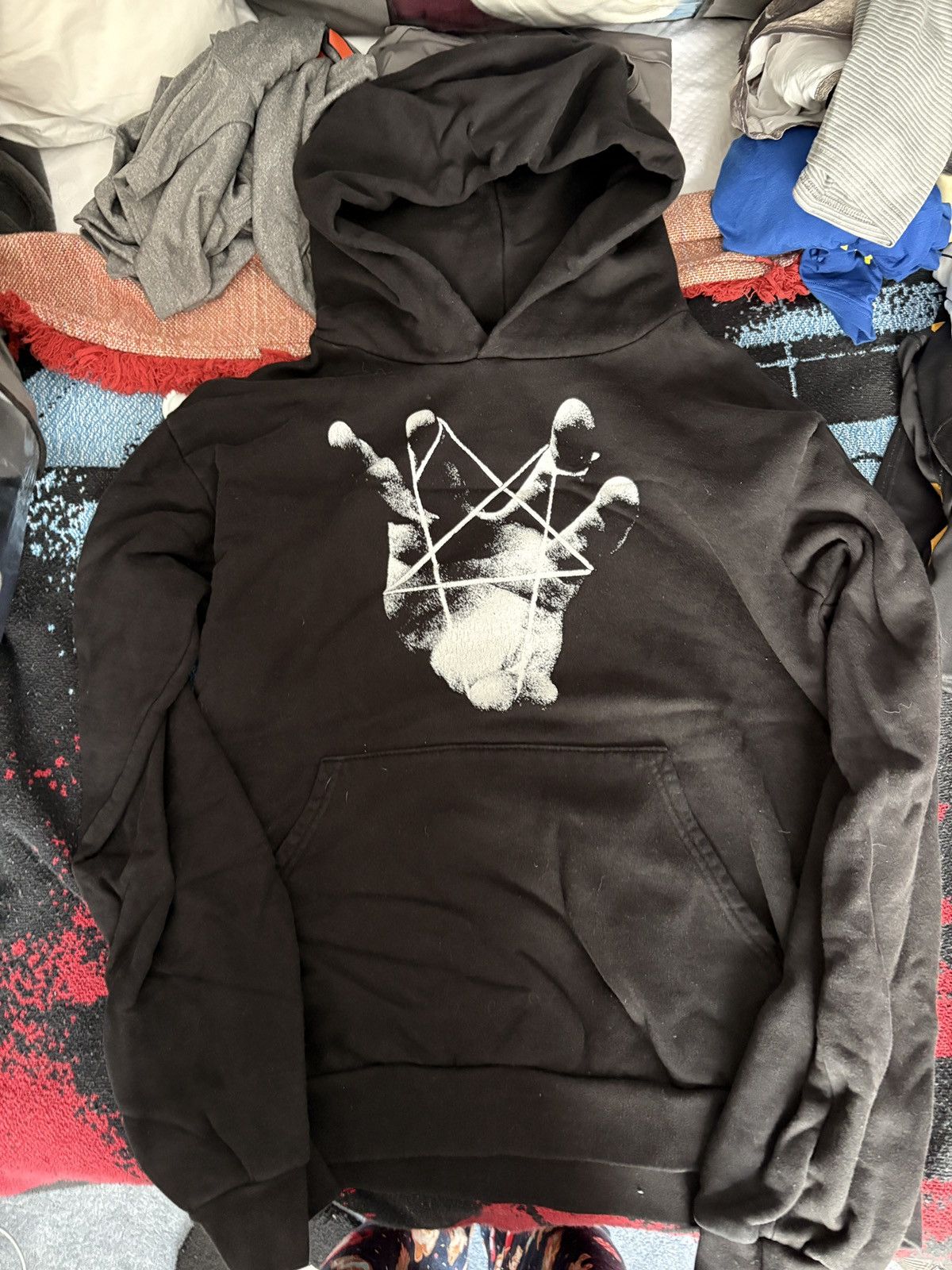 Playboi Carti Playboi Carti Whole Lotta Red Hand/Cross Hoodie Medium ...