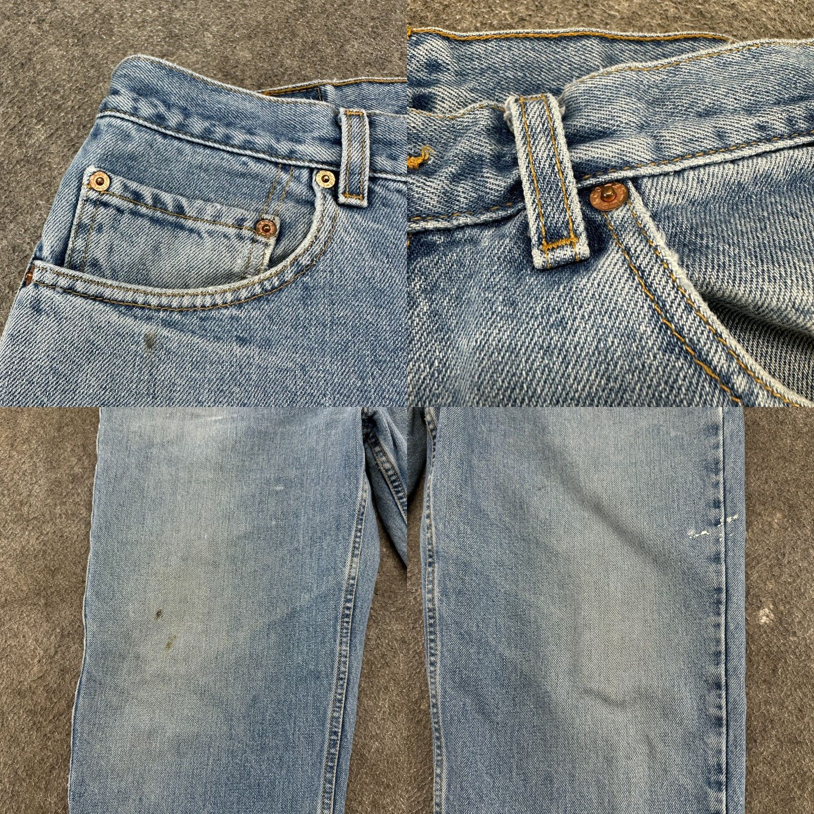 Levi's VINTAGE Levi's 550 Jeans Mens 34x30 Blue Relaxed Straight Light Wash Cotton 90s USA Mens Size US 34 / EU 50 - 8 Thumbnail