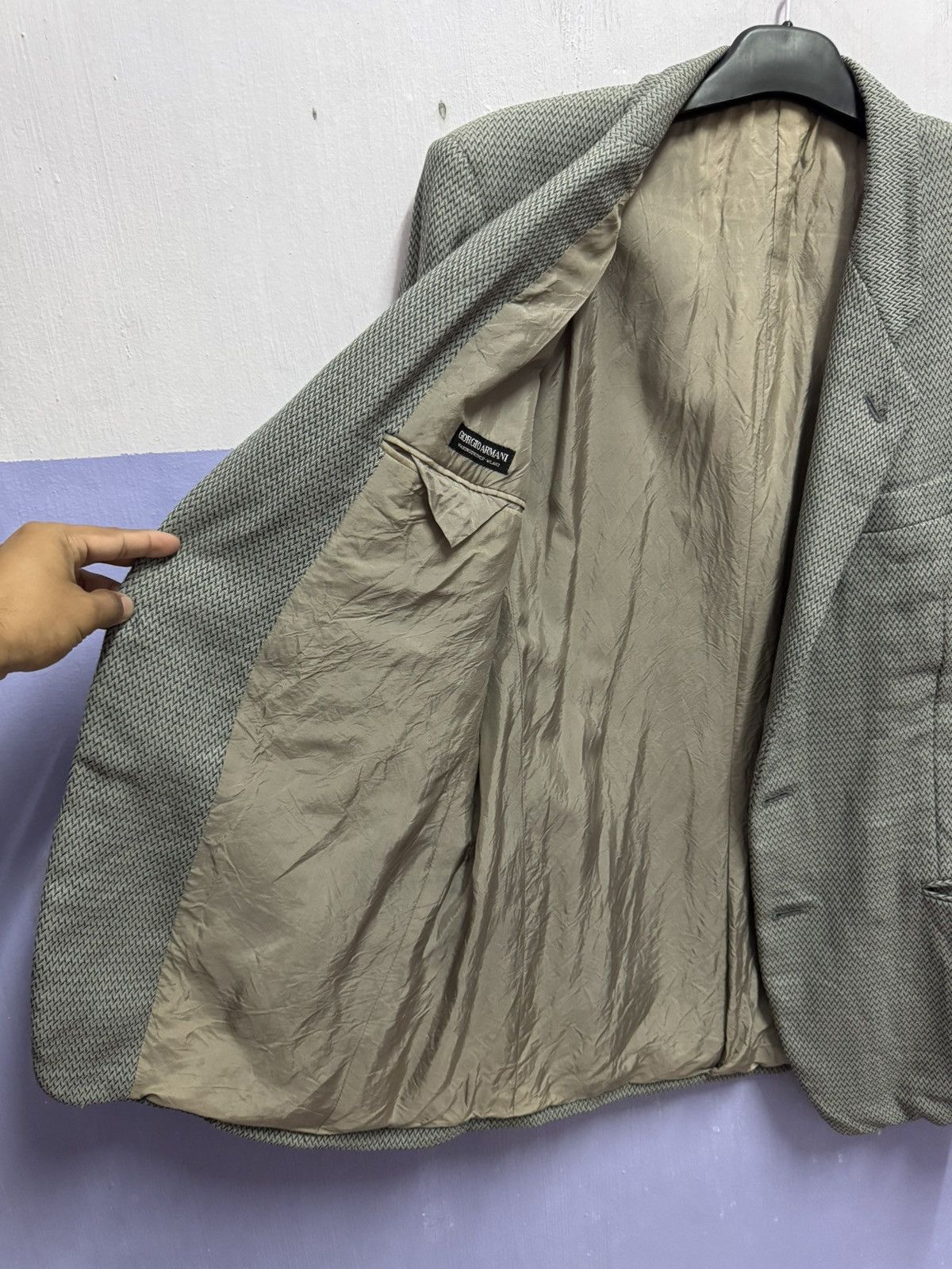 Giorgio Armani Vintage Giorgio Armani Waze Design Blazer Size US M / EU 48-50 / 2 - 15 Thumbnail