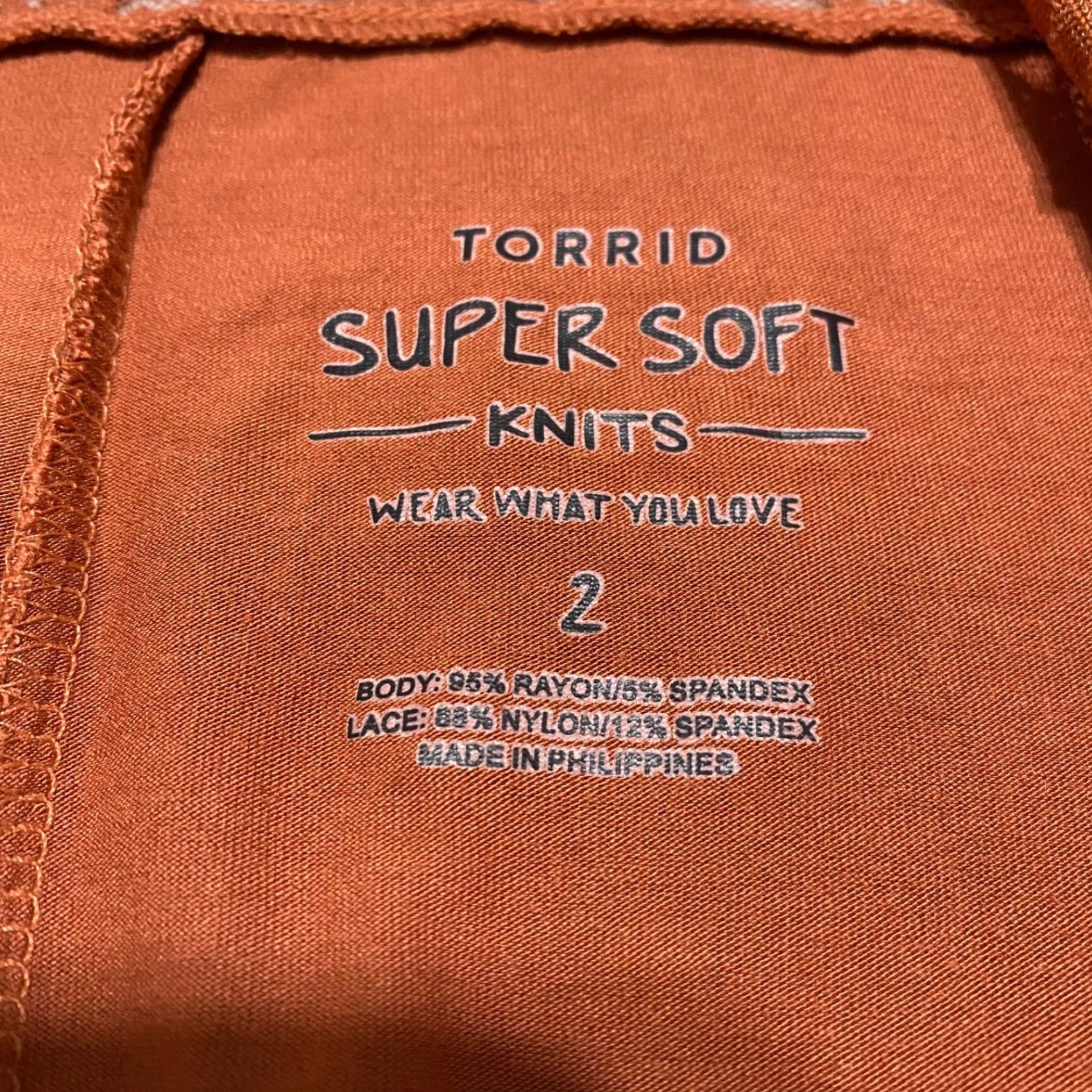 Torrid Torrid Cardigan Sweater Open Front Lace Yoke Drape 2X Womens Orange Knit Cardigan Pullover Size 2X Plus Womens Torrid Size XXL / US 16-18 / IT 52-54 - 3 Thumbnail