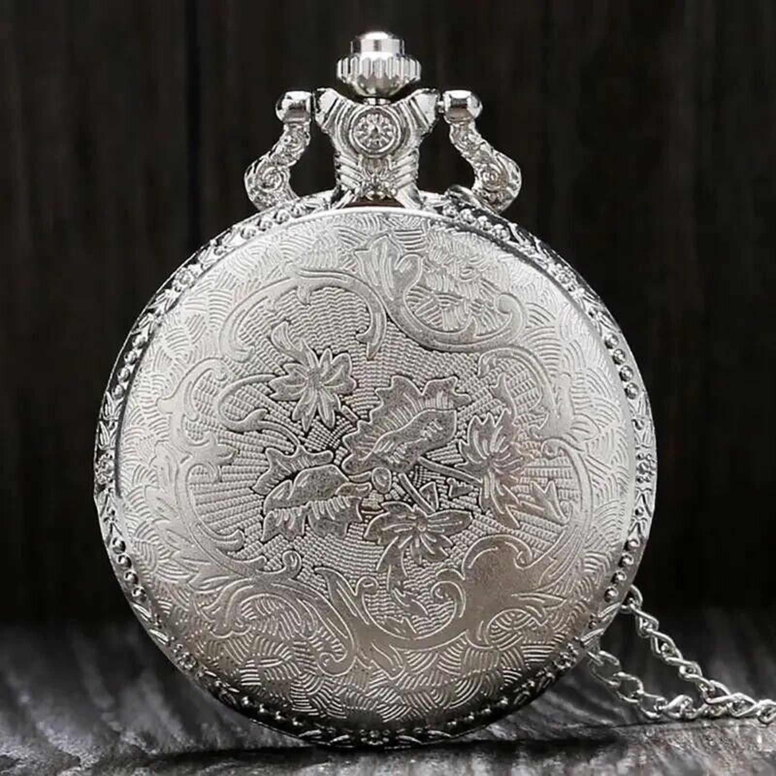 Other Retro Train Locomotive Pocket Watch • Open-Carved Skeleton Size ONE SIZE - 6 Thumbnail