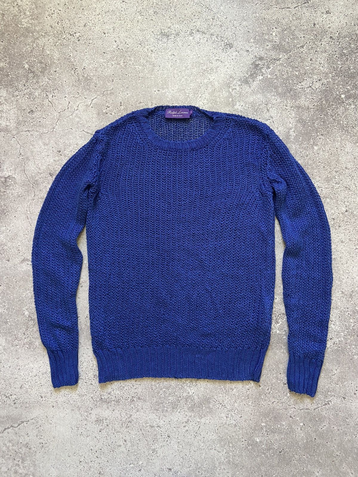 Ralph Lauren Purple Label Ralph Lauren Purple Label Linen Mesh Sweater Size US XS / EU 42 / 0 - 1 Thumbnail