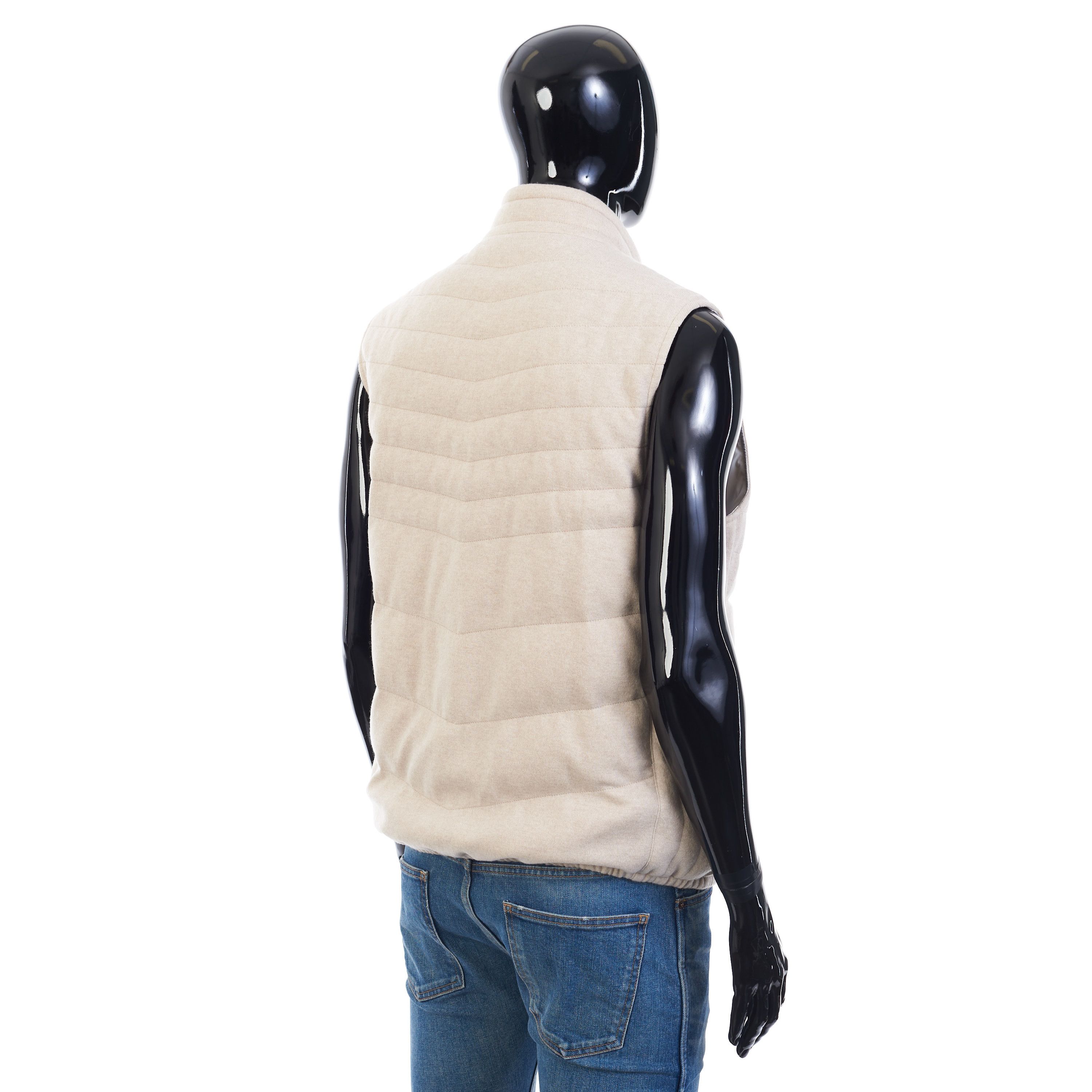 Brunello Cucinelli Beige Cashmere Down Vest - Bodywarmer Gilet Size US L / EU 52-54 / 3 - 6 Thumbnail