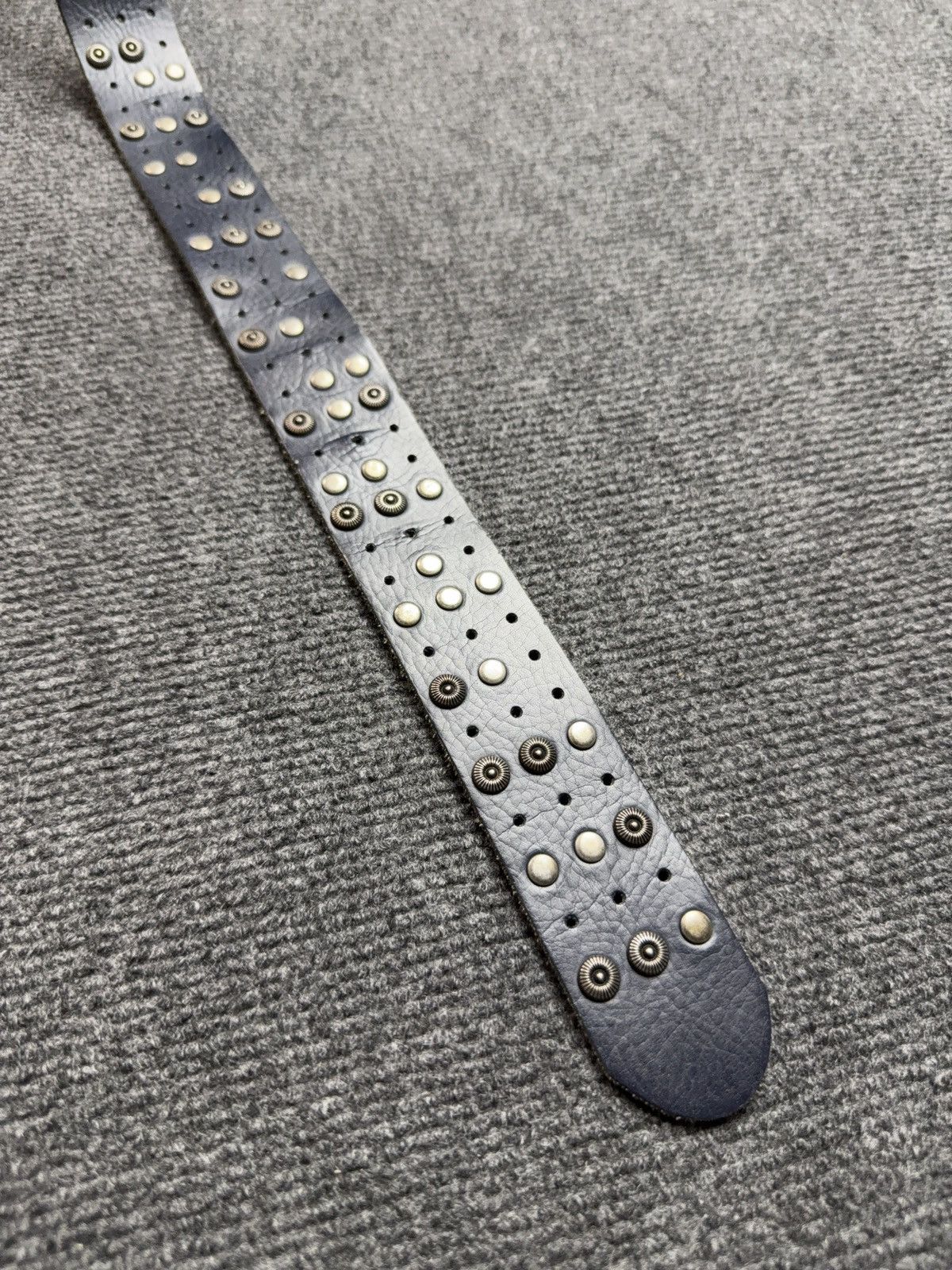 Japanese Brand Vintage Japanese Leather Punk Emo Rock Goth Y2K Drill belt Size ONE SIZE - 7 Thumbnail