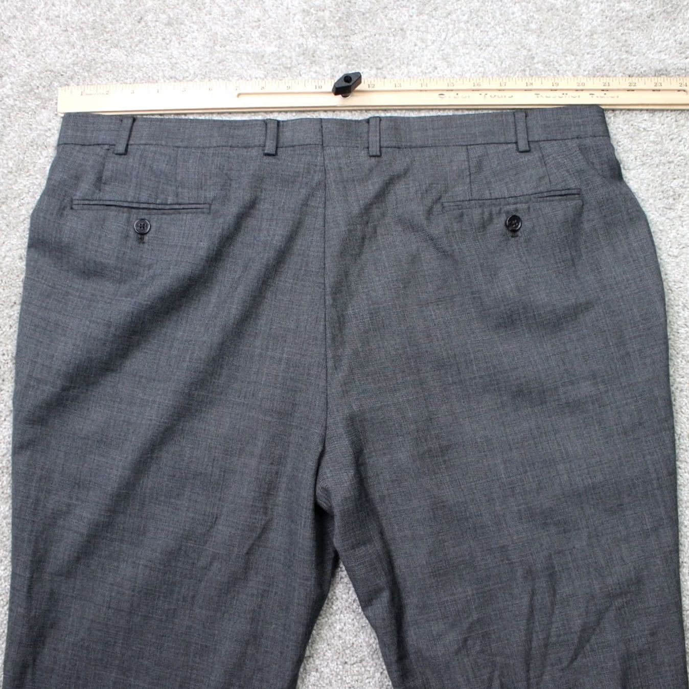 Ralph Lauren LAUREN Ralph Lauren Pants Mens 42x30 Gray 100% Wool Flat Front Dress Pants Size US 42 / EU 58 - 6 Thumbnail